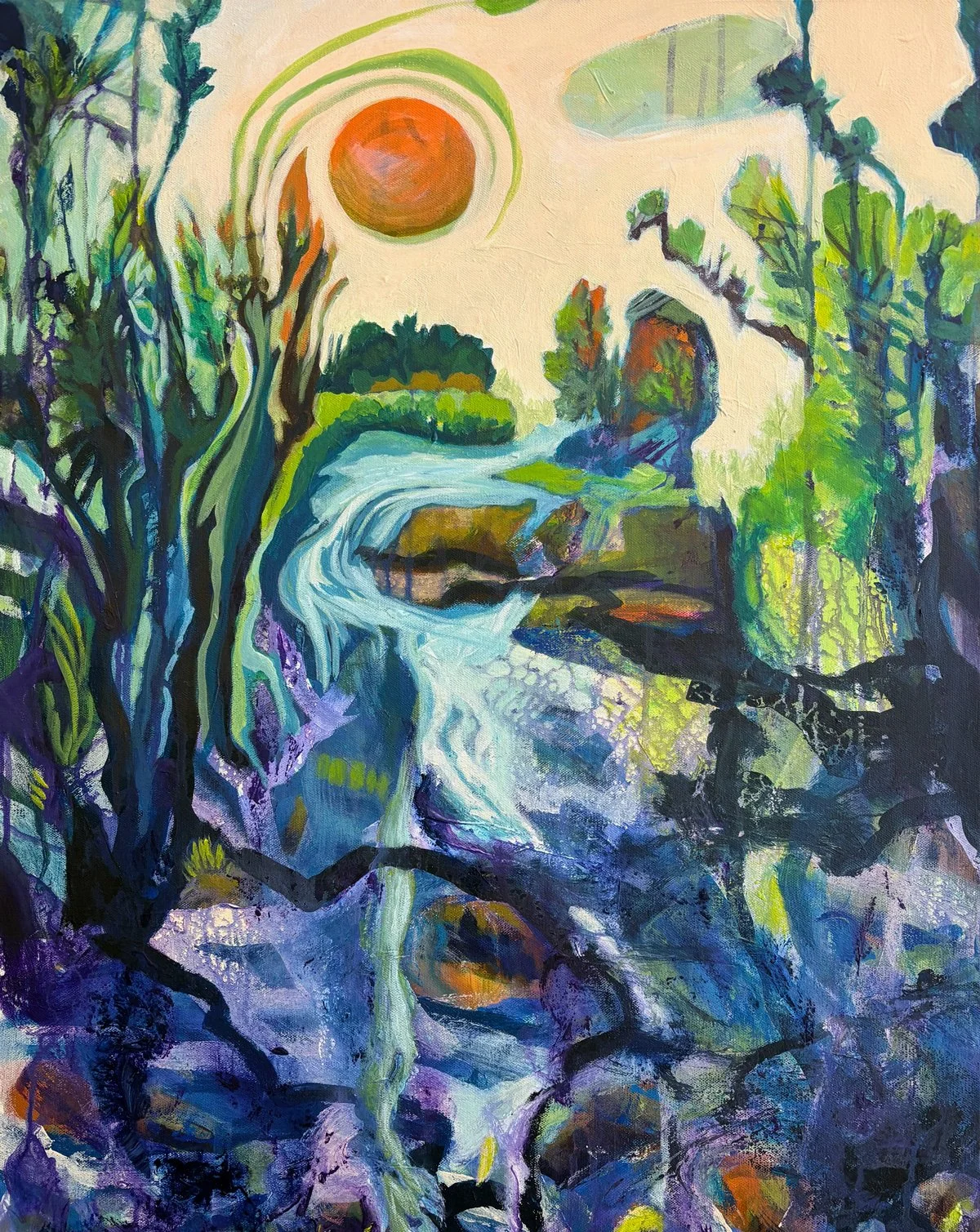 "In Search of the First Tree" 30" x 24" Acrylic on Canvas