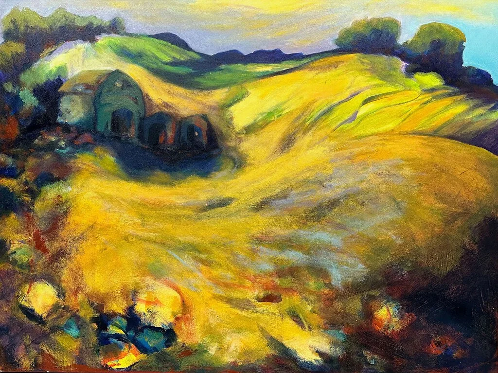 "Farm Shadows and Golden Fields" SOLD