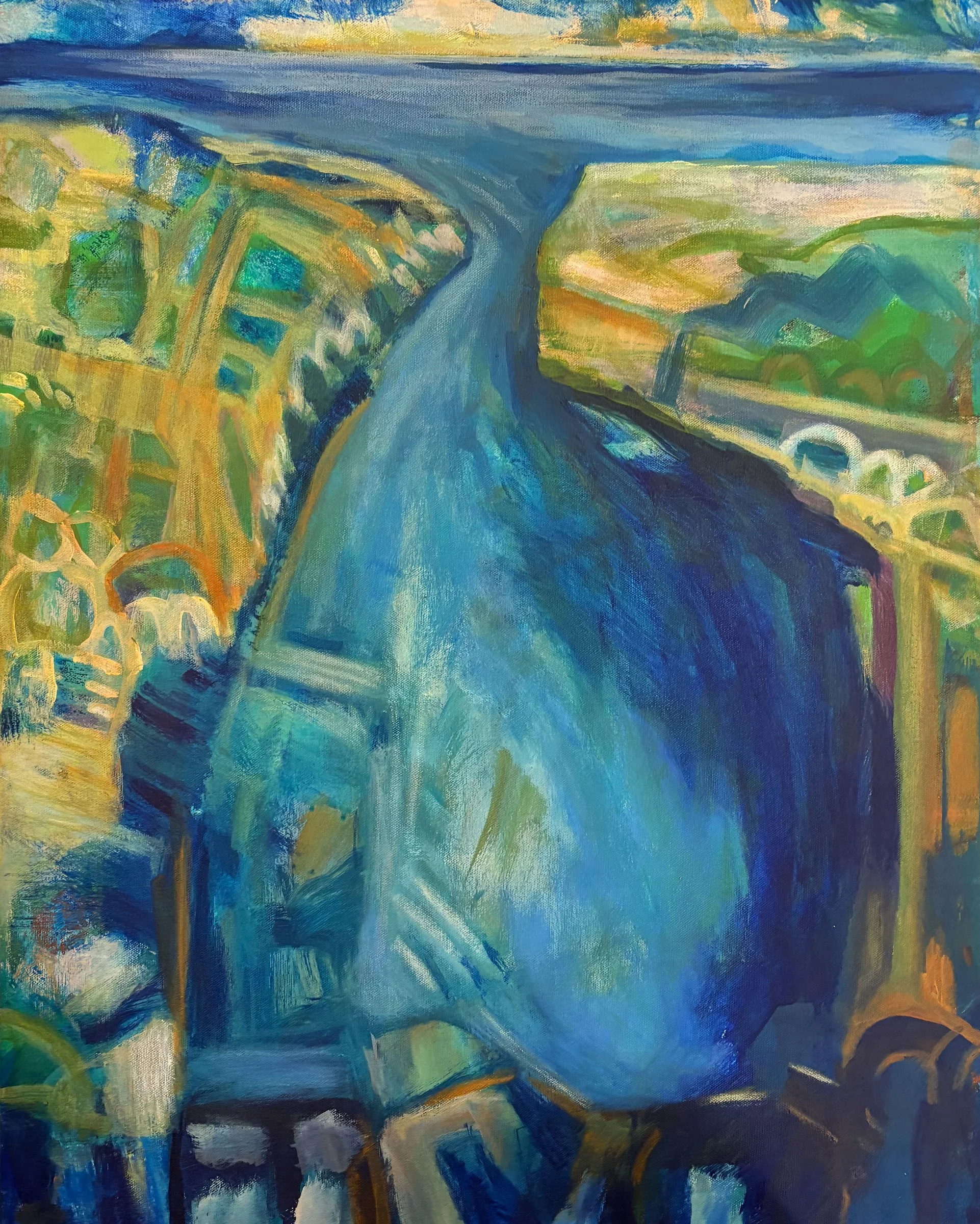 The Channel - 30" x 24" Acrylic on Canvas - Available