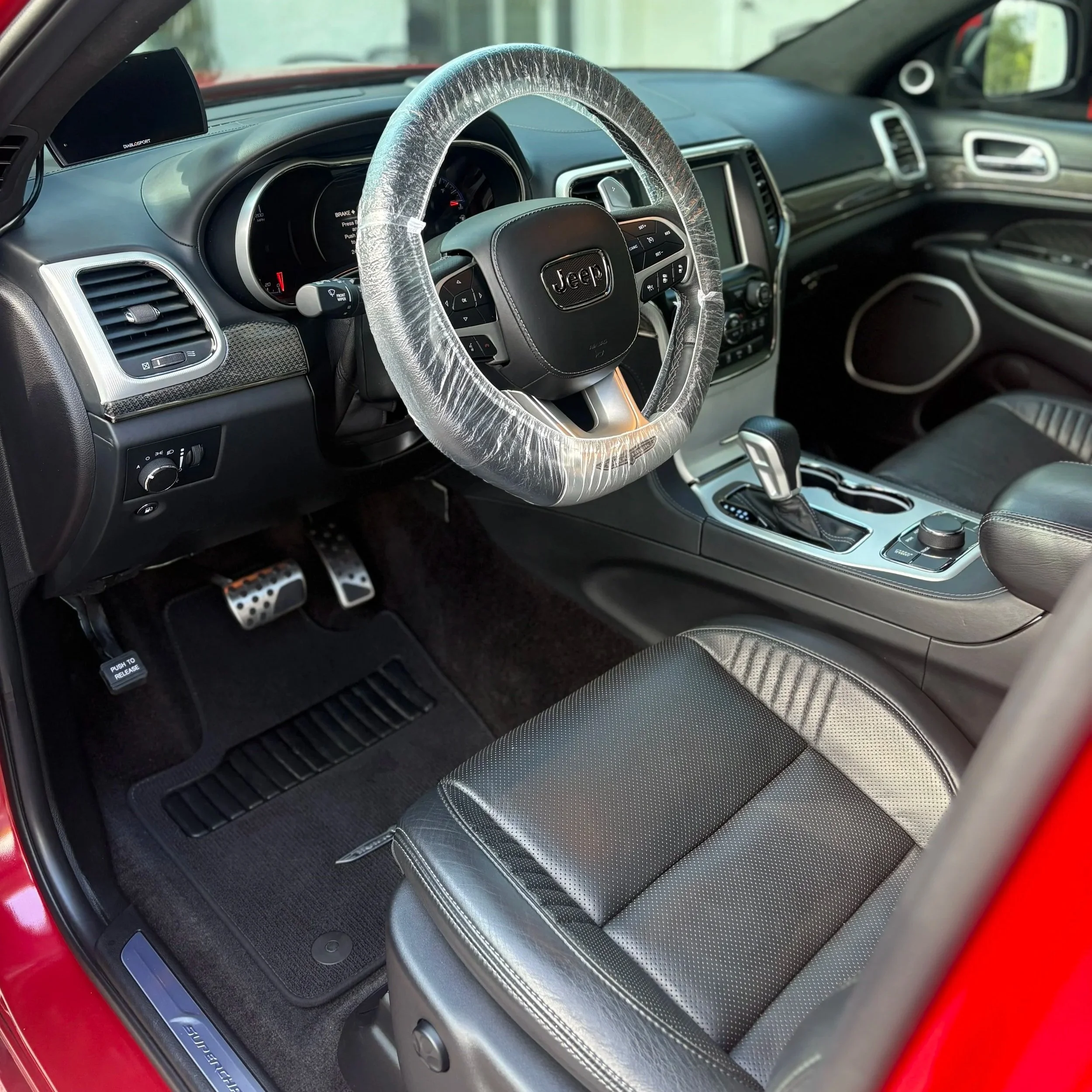 A jeep interior detailed by spring ford auto detailing
