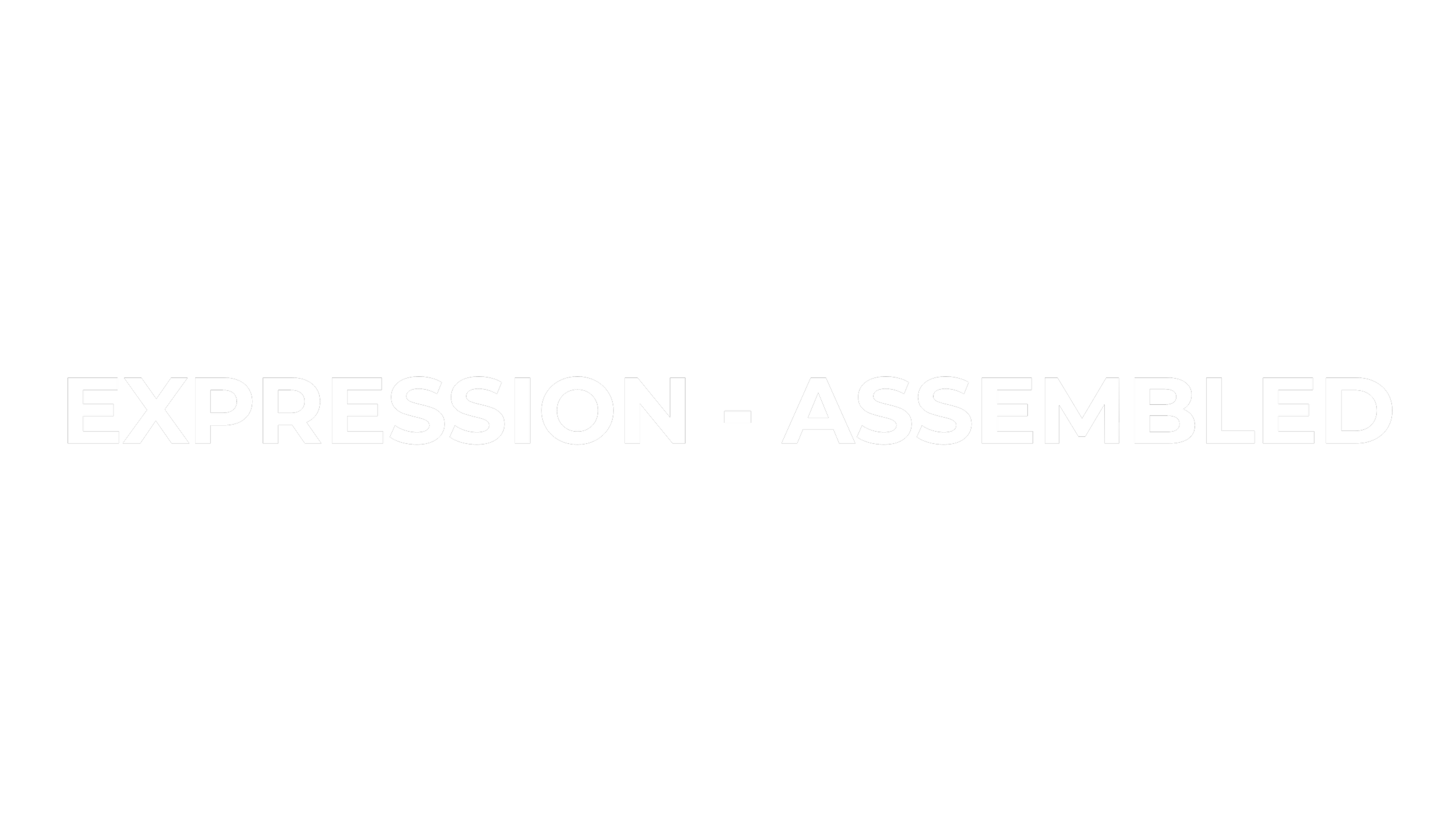 Black background with white text that reads 'EXPRESSION - ASSEMBLED'.
