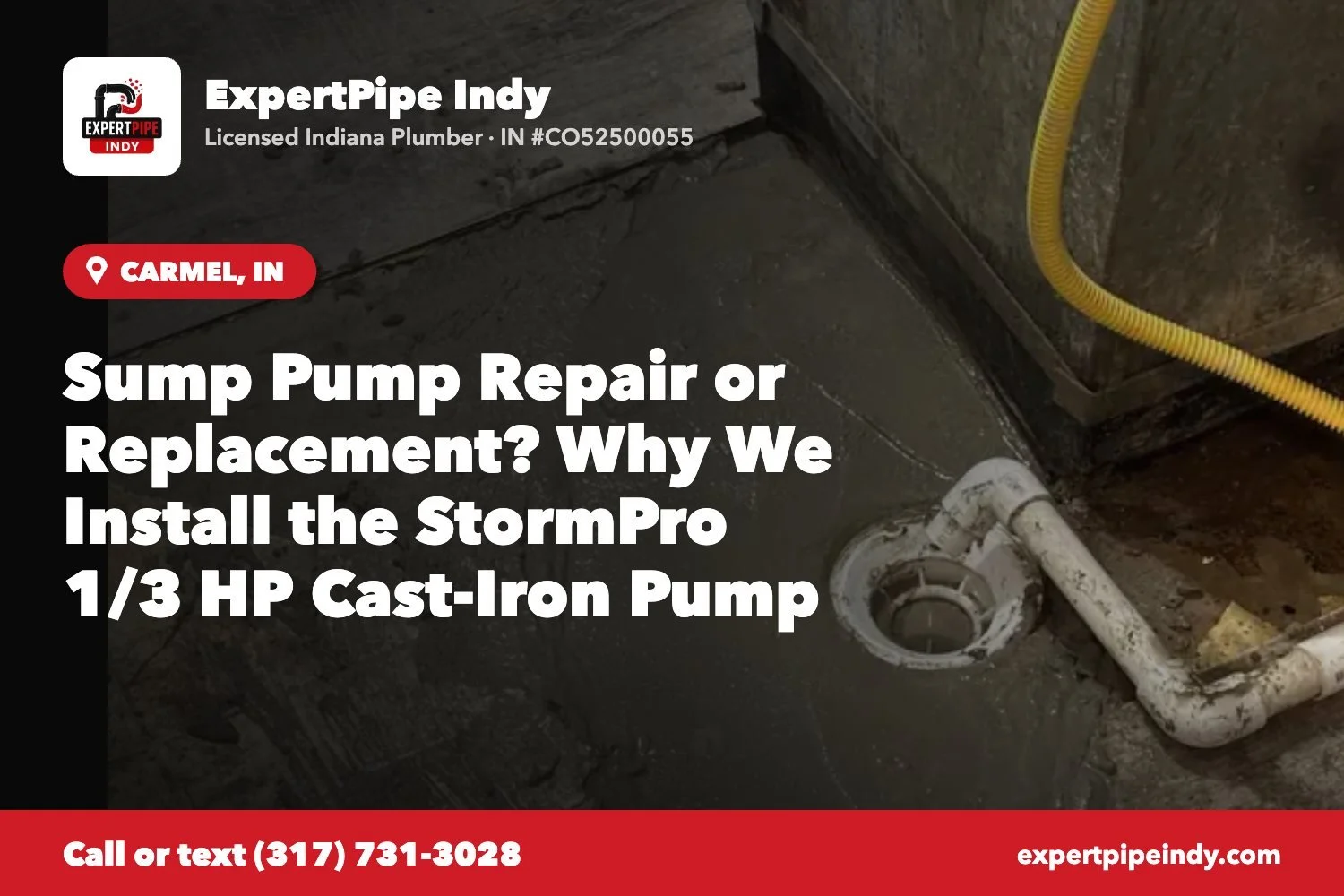 Sump Pump Repair or Replacement? Why We Install the StormPro 1/3 HP Cast-Iron Pump