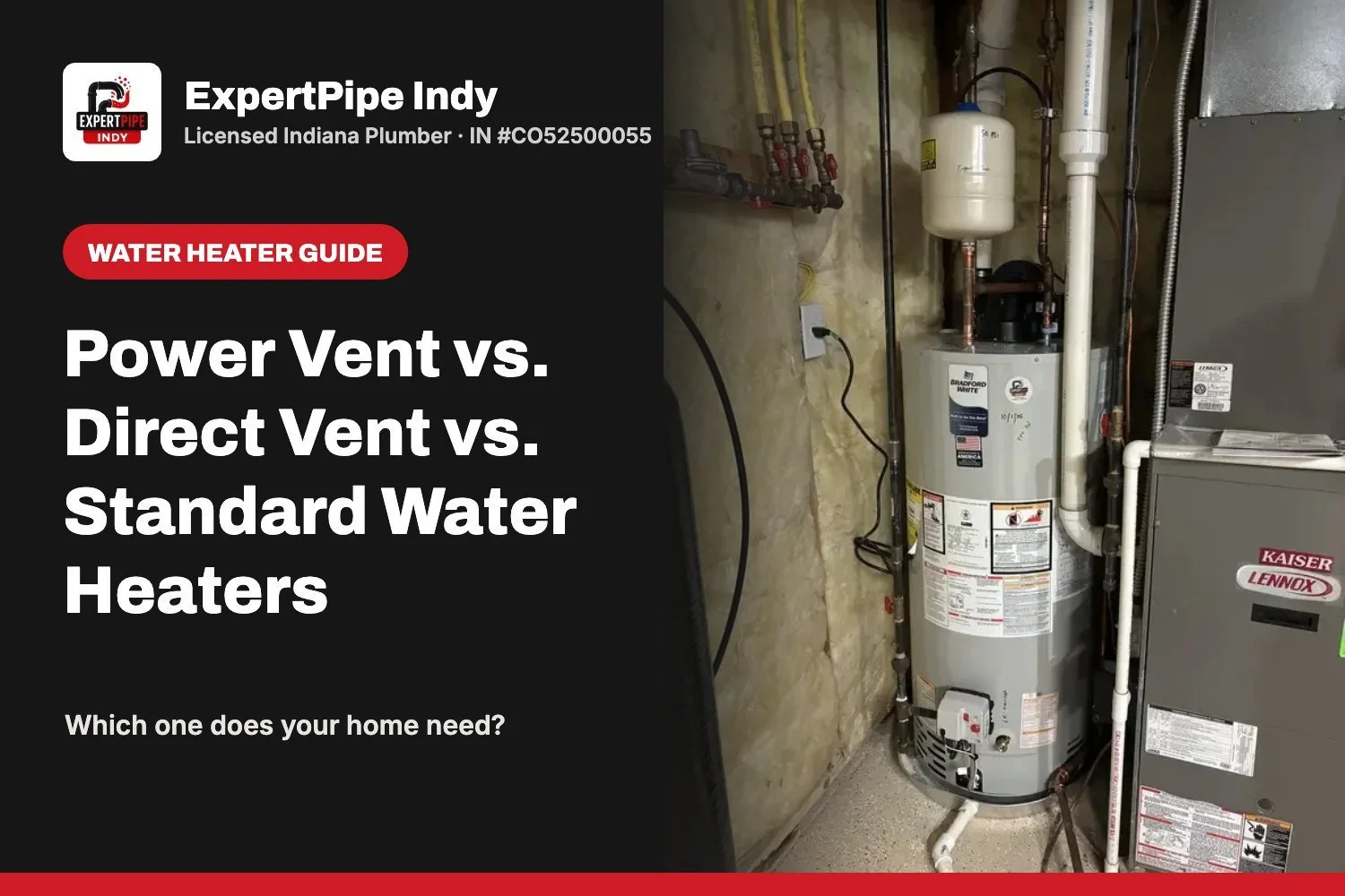 Power Vent vs. Direct Vent vs. Standard Water Heaters: Which Does Your Home Need?