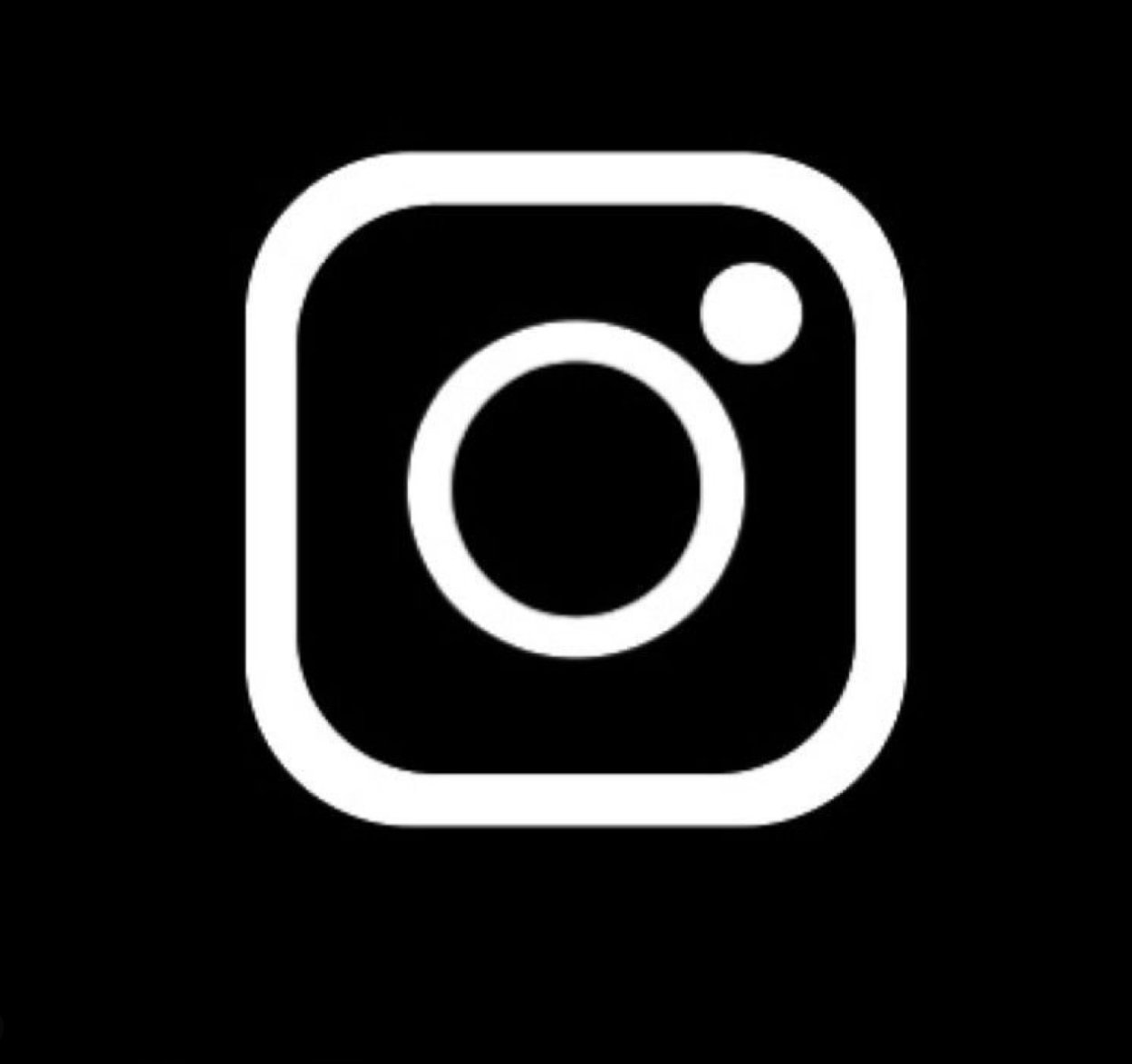 Instagram logo in black and white.