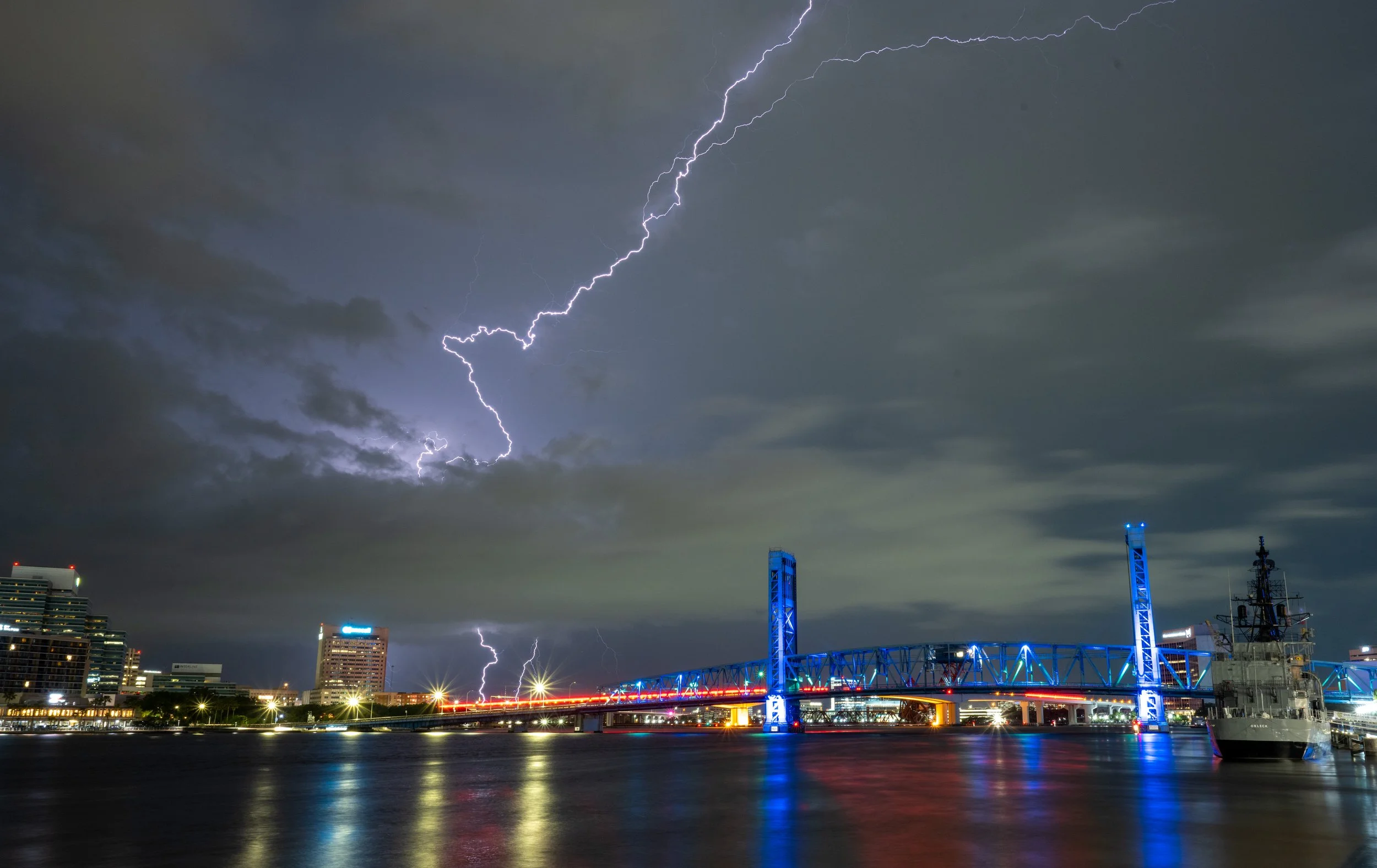 Lightning over the River
