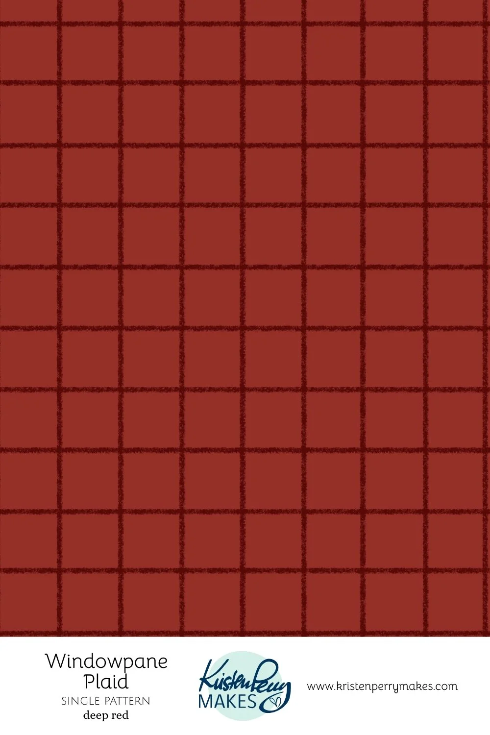 A red windowpane plaid fabric with a grid pattern, made up of various shades of deep red.