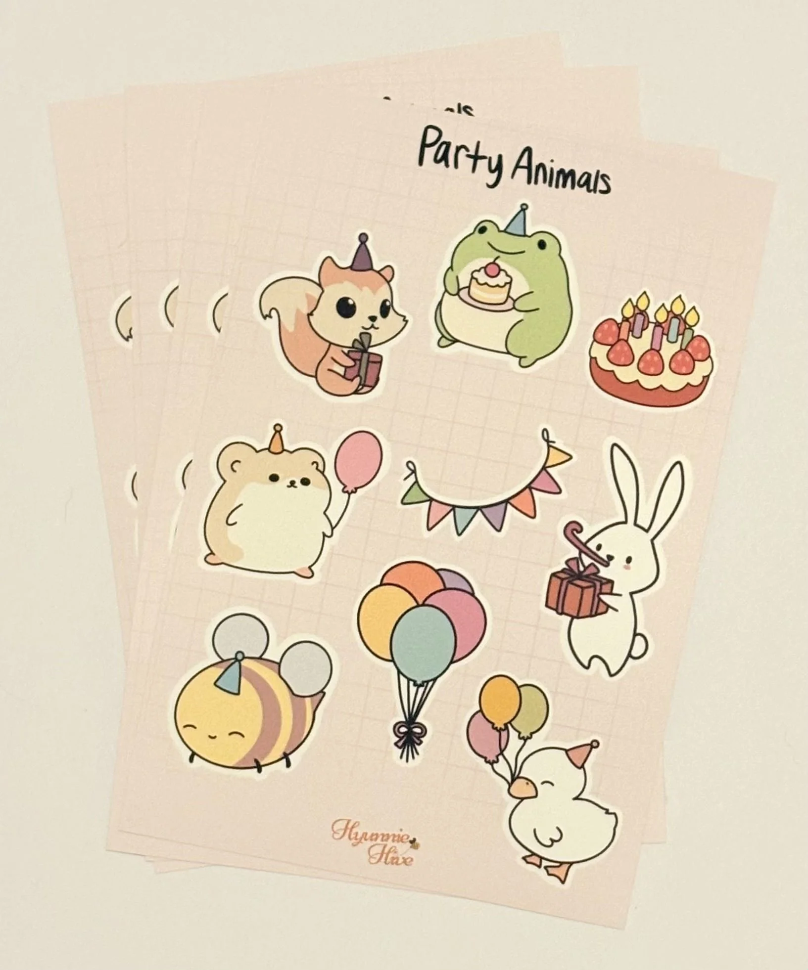 Party Animals Sticker Sheet