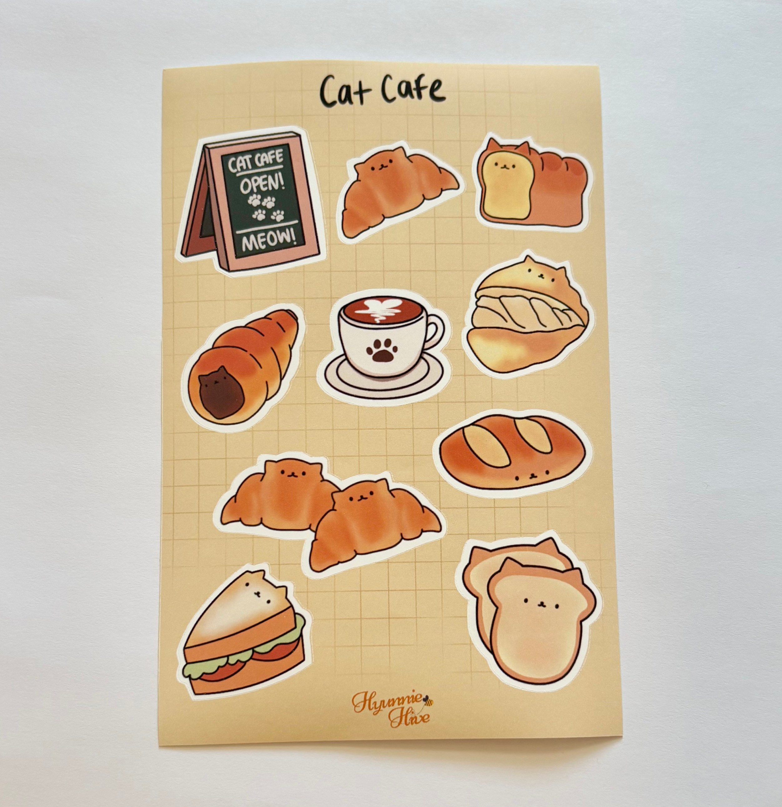 Cat Cafe Sticker Sheet