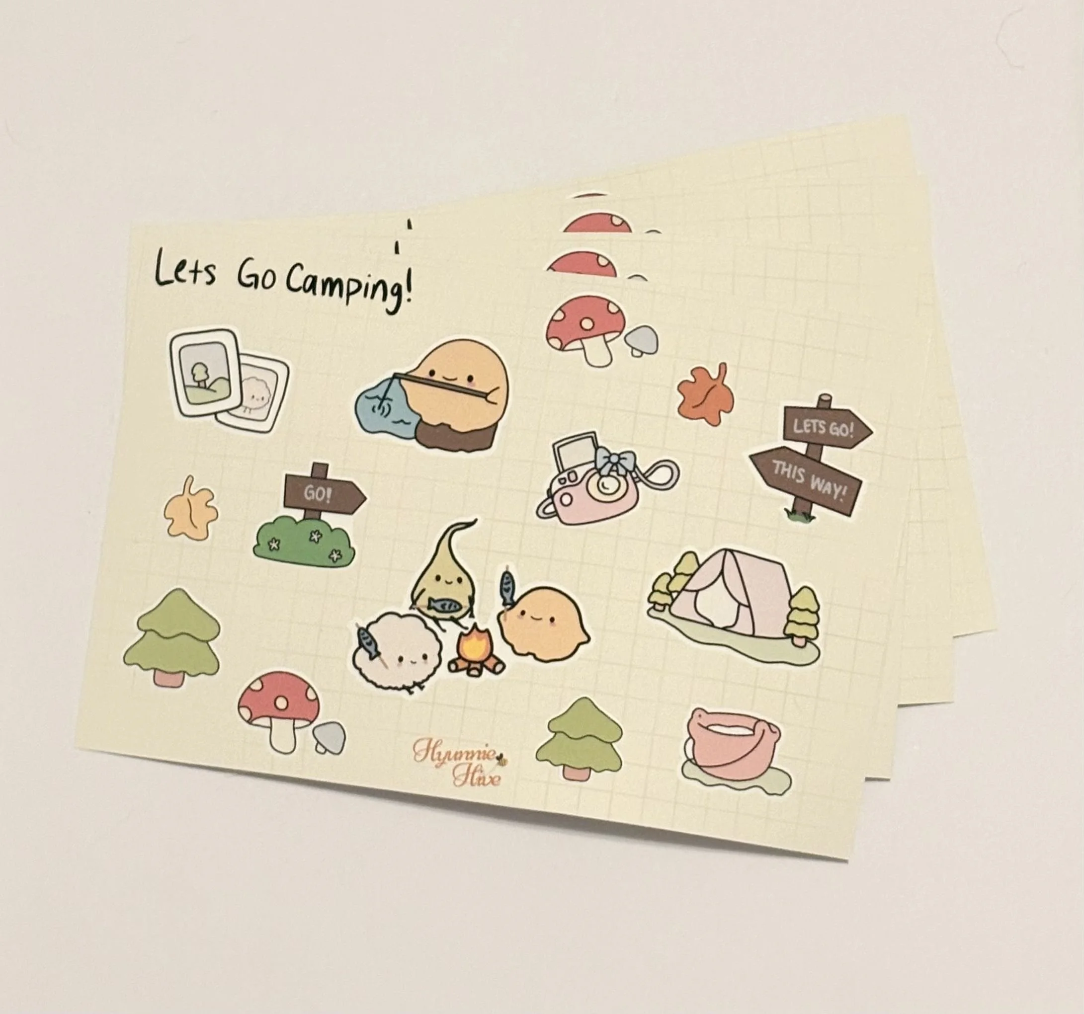 Lets Go Camping Sticker Sheet