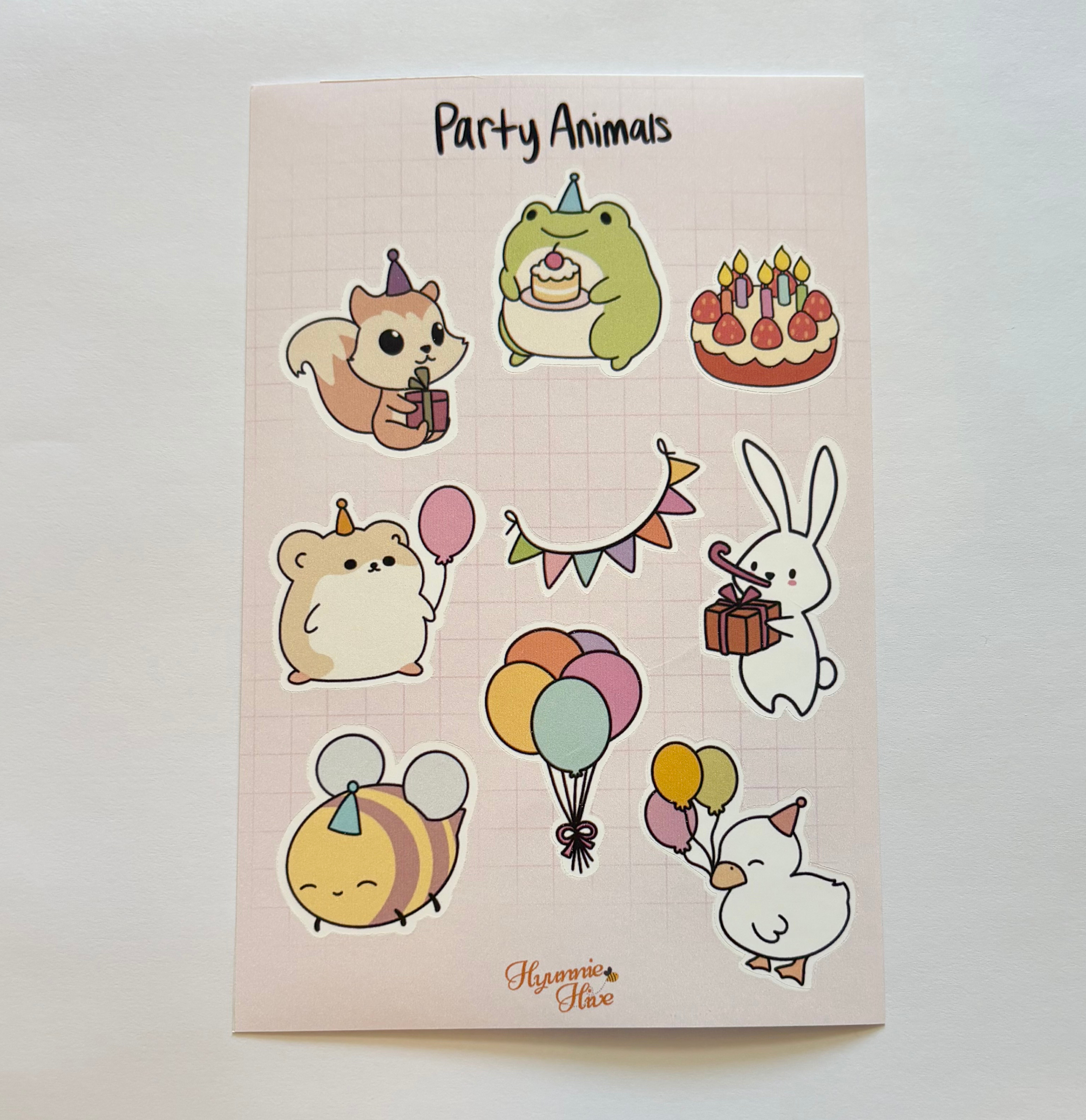 Party Animals Sticker Sheet