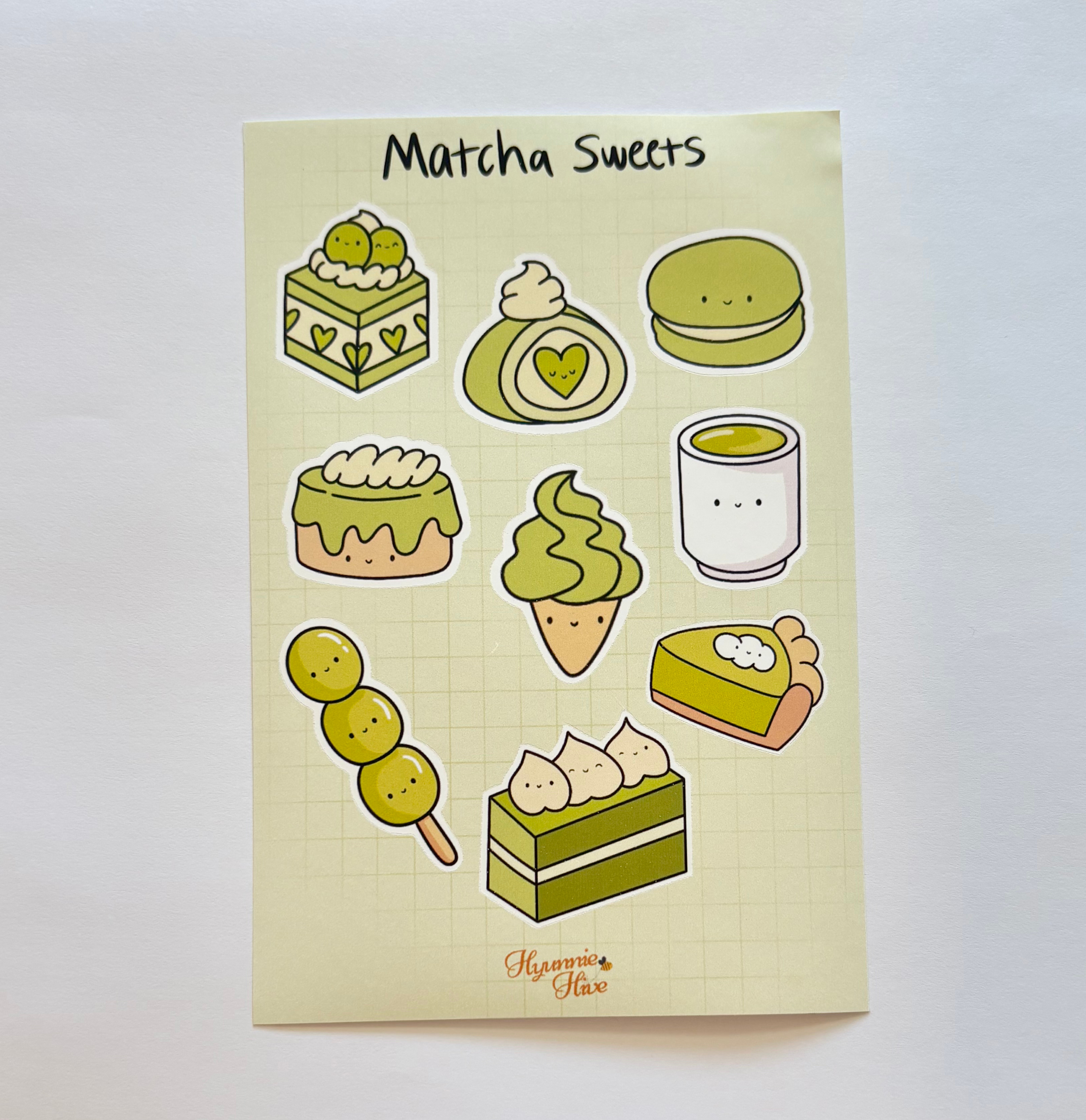 Matcha Sweets Sticker Sheet