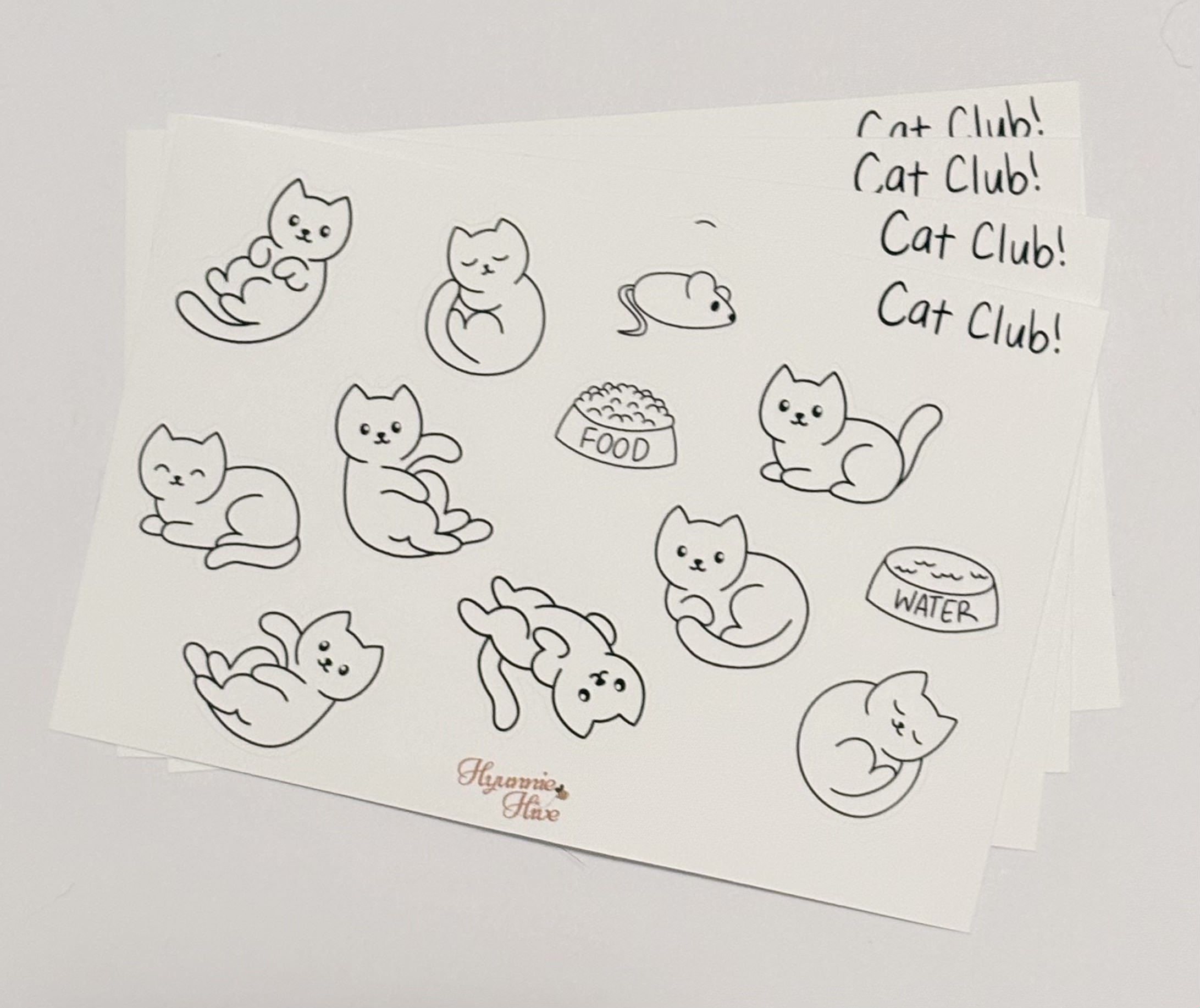 Cat Club Sticker Sheet