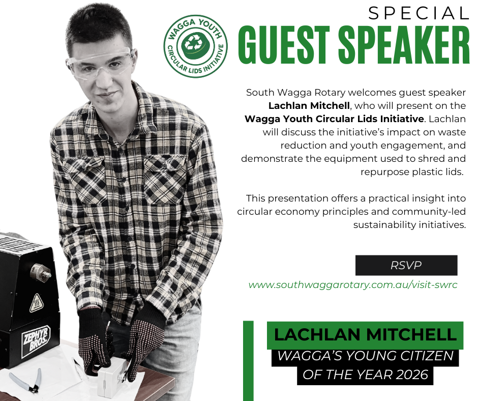 Business Meeting: Guest Speaker Lachlan Mitchell - 2026 Wagga Young Citizen Of The Year