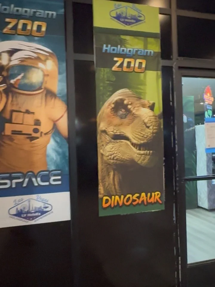 🌌 A look inside the Las Vegas Hologram Experience! 🎉 @lvholoex 

🌌 All of our stuffed animals come from recycled materials 🐼🦈🐅🦭

🌌We have fun &amp; educational merchandise for kids 

🌌 Our big projector screen in the back is a great spot for