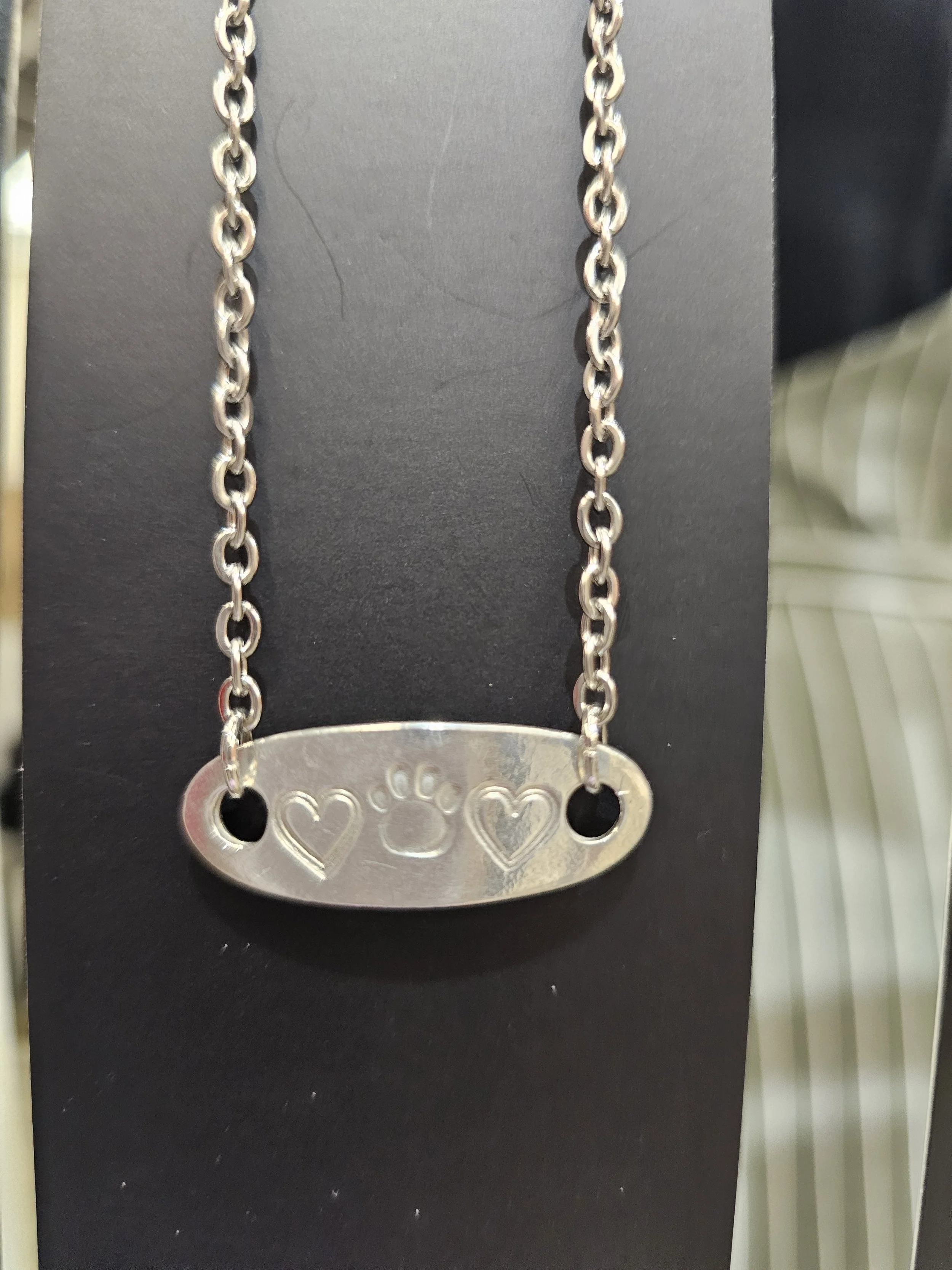 Paws & Hearts Oval Necklace