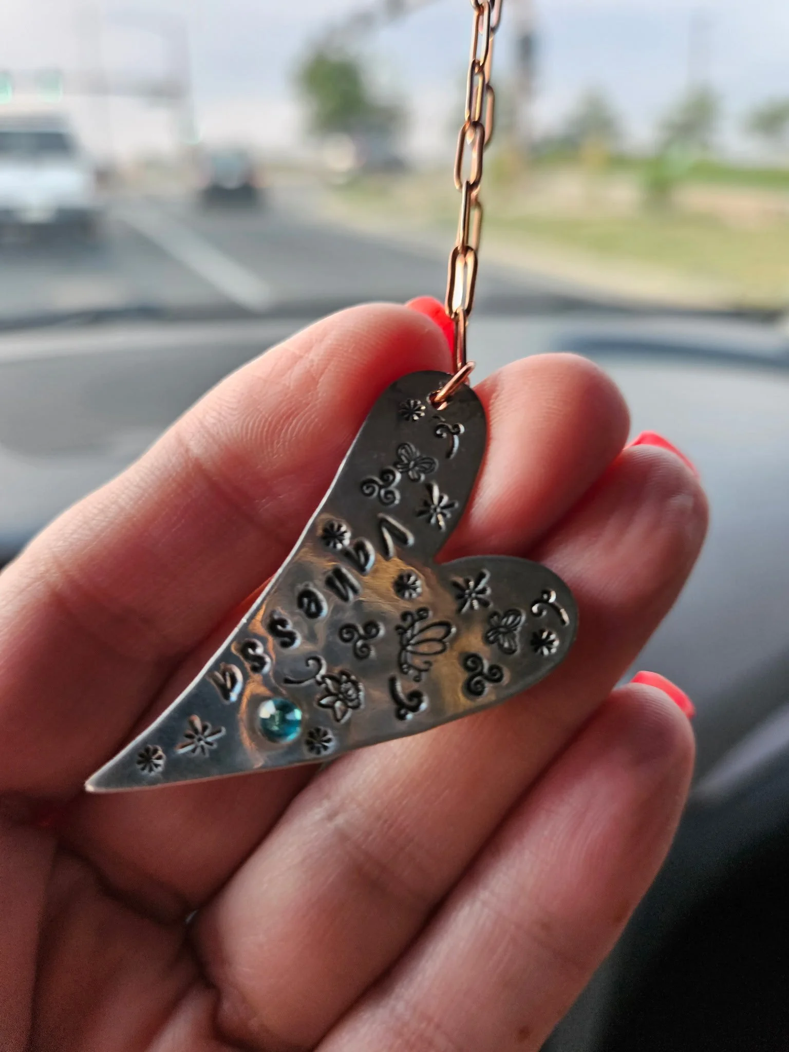 Personalized Hand-Stamped Heart Gift