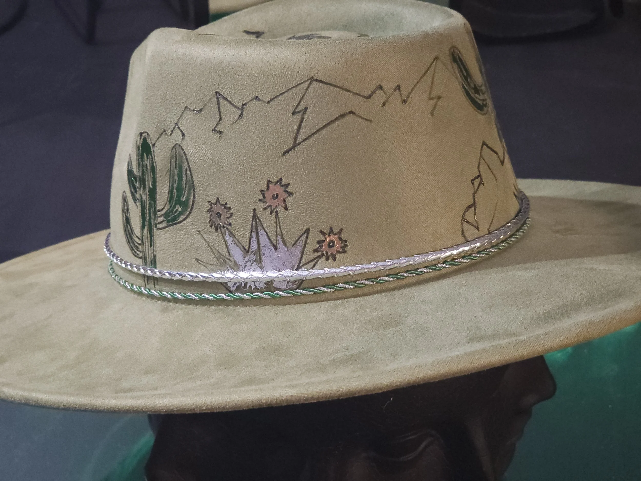 Hand-Burned and Decorated Hat