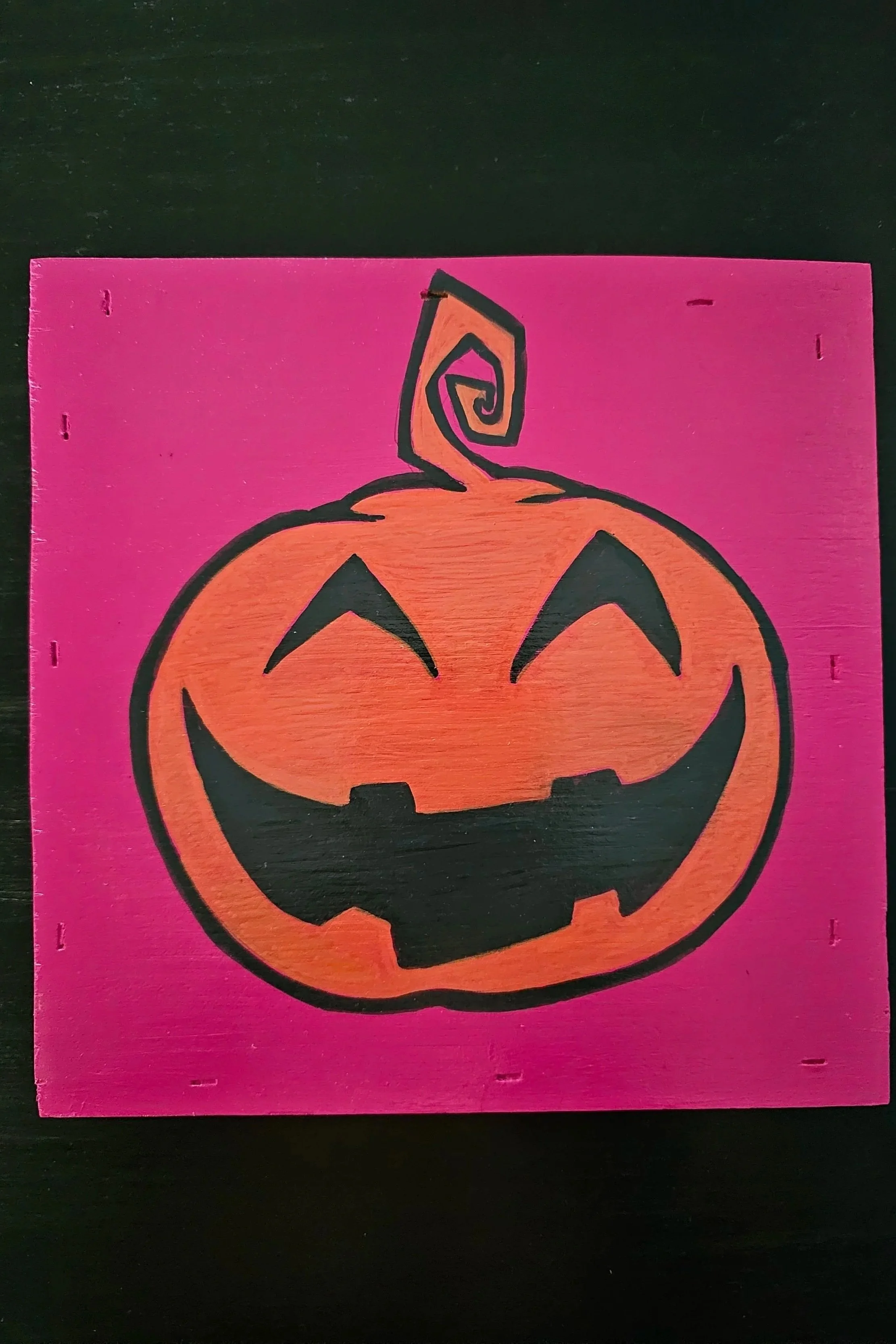 Jack-O-Lantern Painting Pink