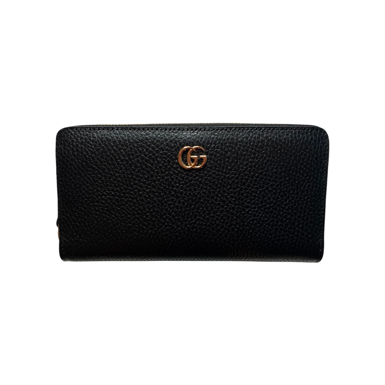 Gucci GG Marmont Black Leather Zip-around Wallet