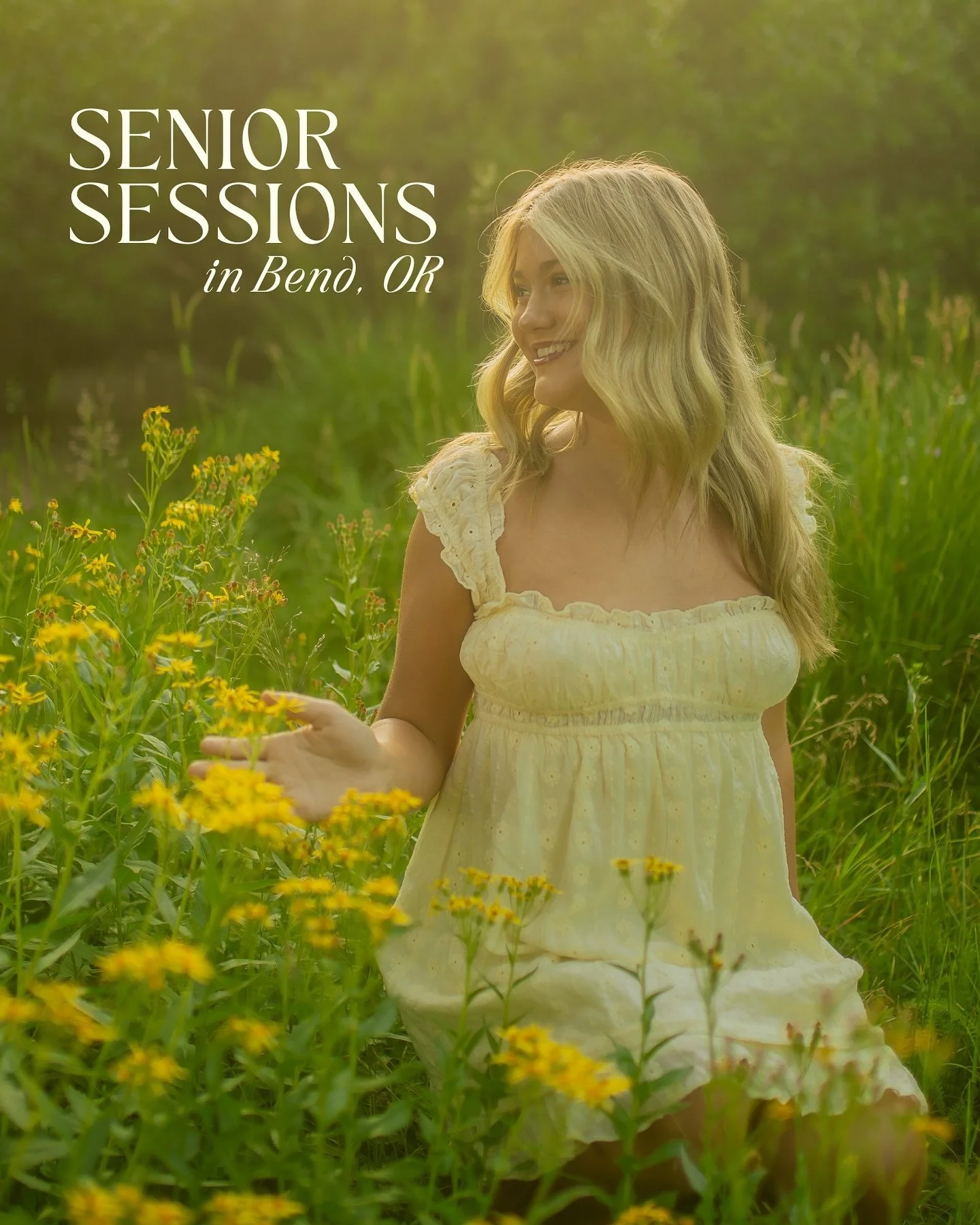 hey bend seniors! 💫  this is your sign&mdash;my only availability in bend this year is august 25th + september 2nd at sparks lake meadow (3&ndash;6pm).

 the session details:
30 minutes of shoot time 1 outfit + 35 photos back complimentary 5 extra p