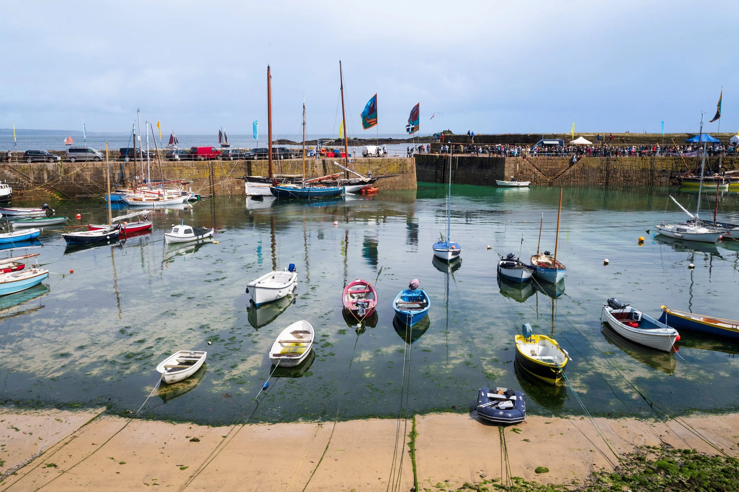 'Fishing Boats in Mousehole Harbour' Cornwall, England