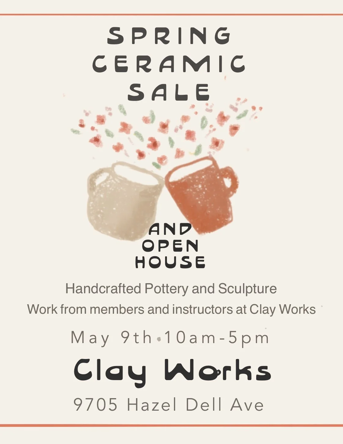 Spring Ceramics Sale and Open house