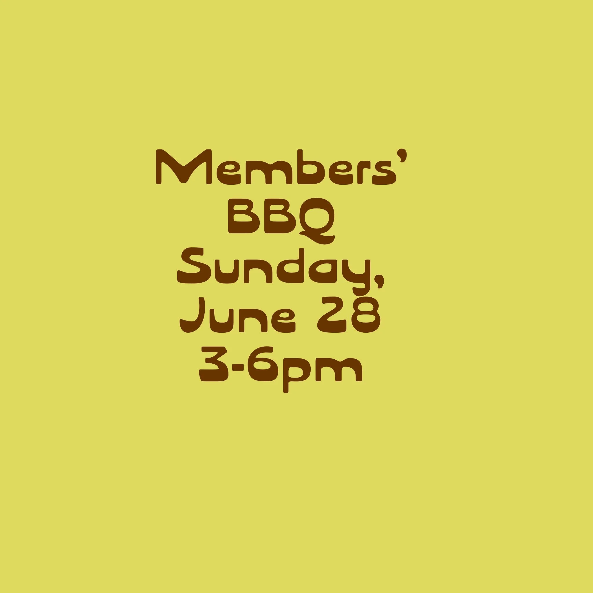 Members’ BBQ