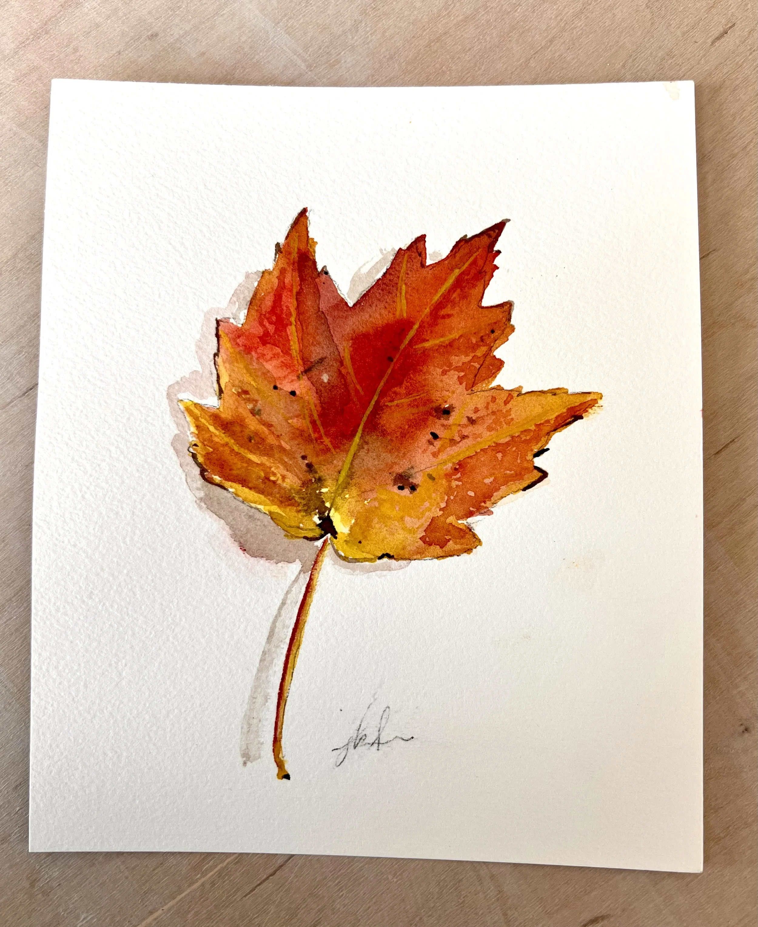 Watercolor Leaves and Branches