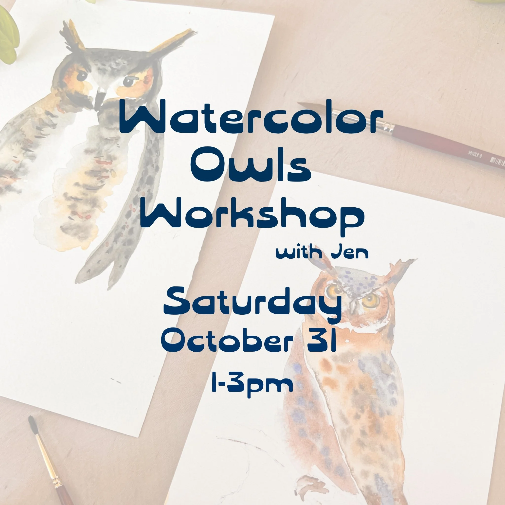 Watercolor Owls