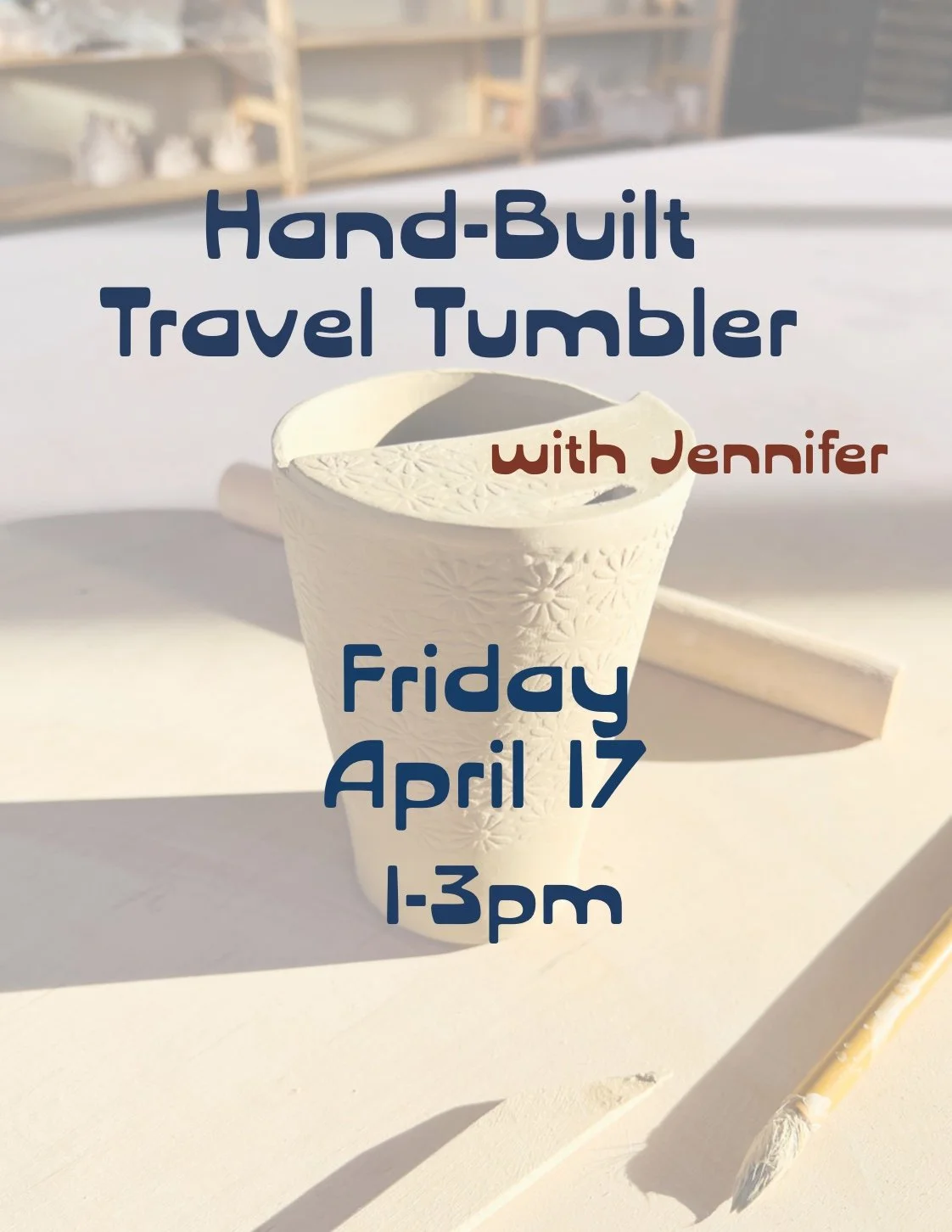 Hand-Built Travel Tumbler-April 17