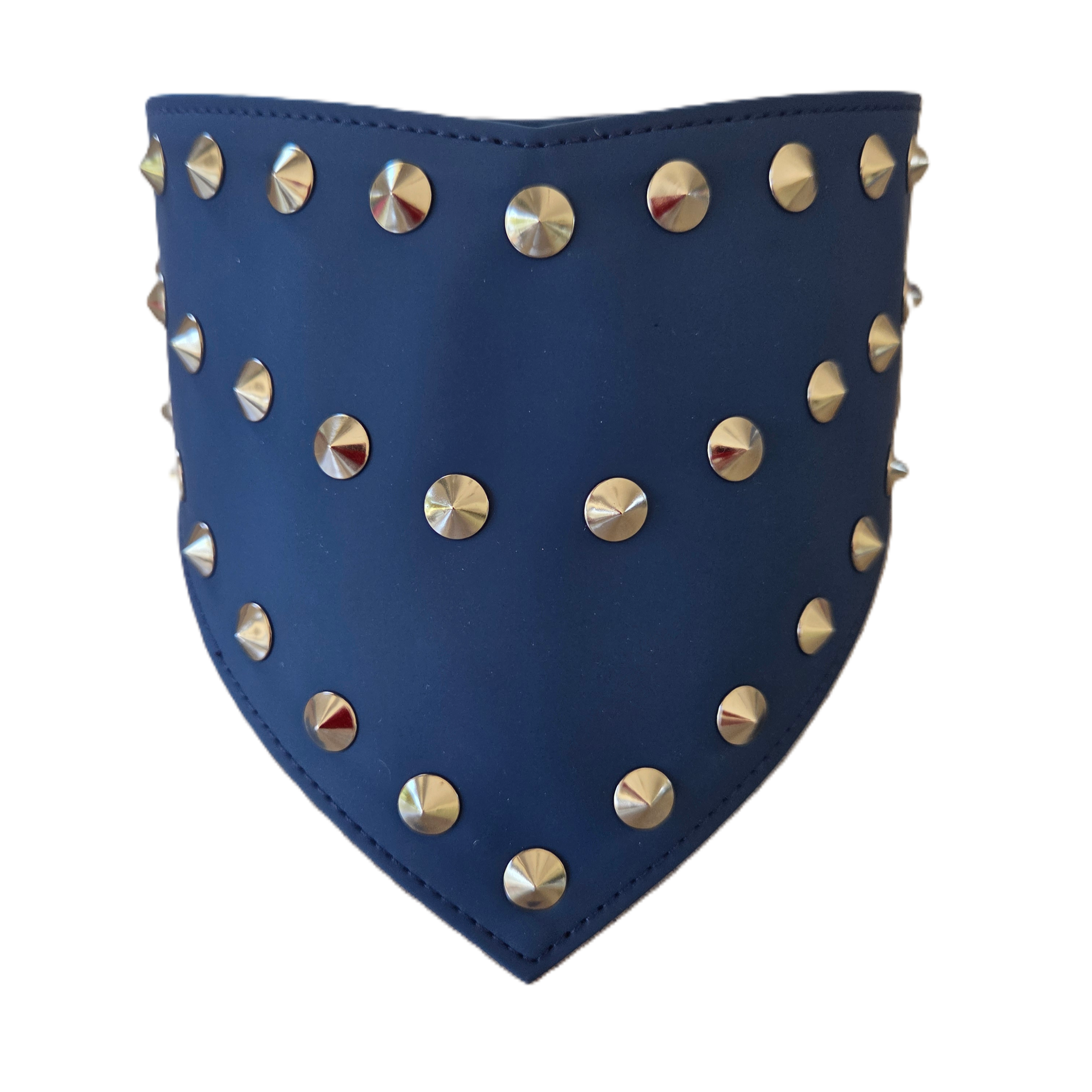 Medium dark blue ultra fibre studded dog bandana from Best Buddies Bandanas.