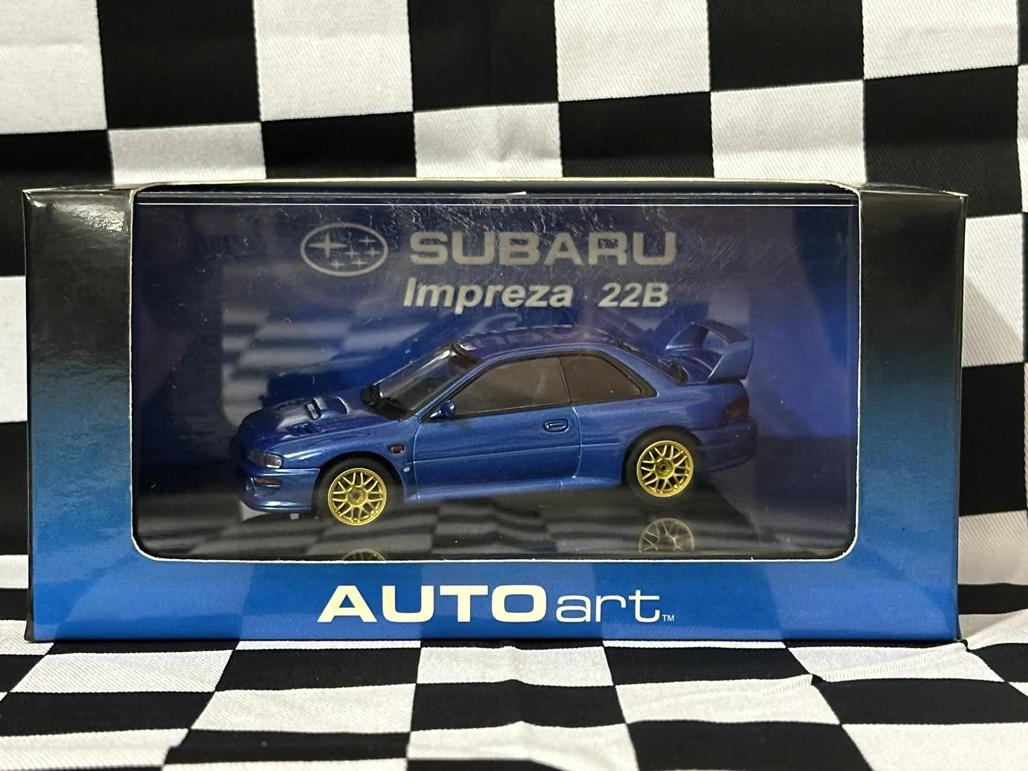 1:43 SCALE SUBARU IMPREZA 22B BLUE