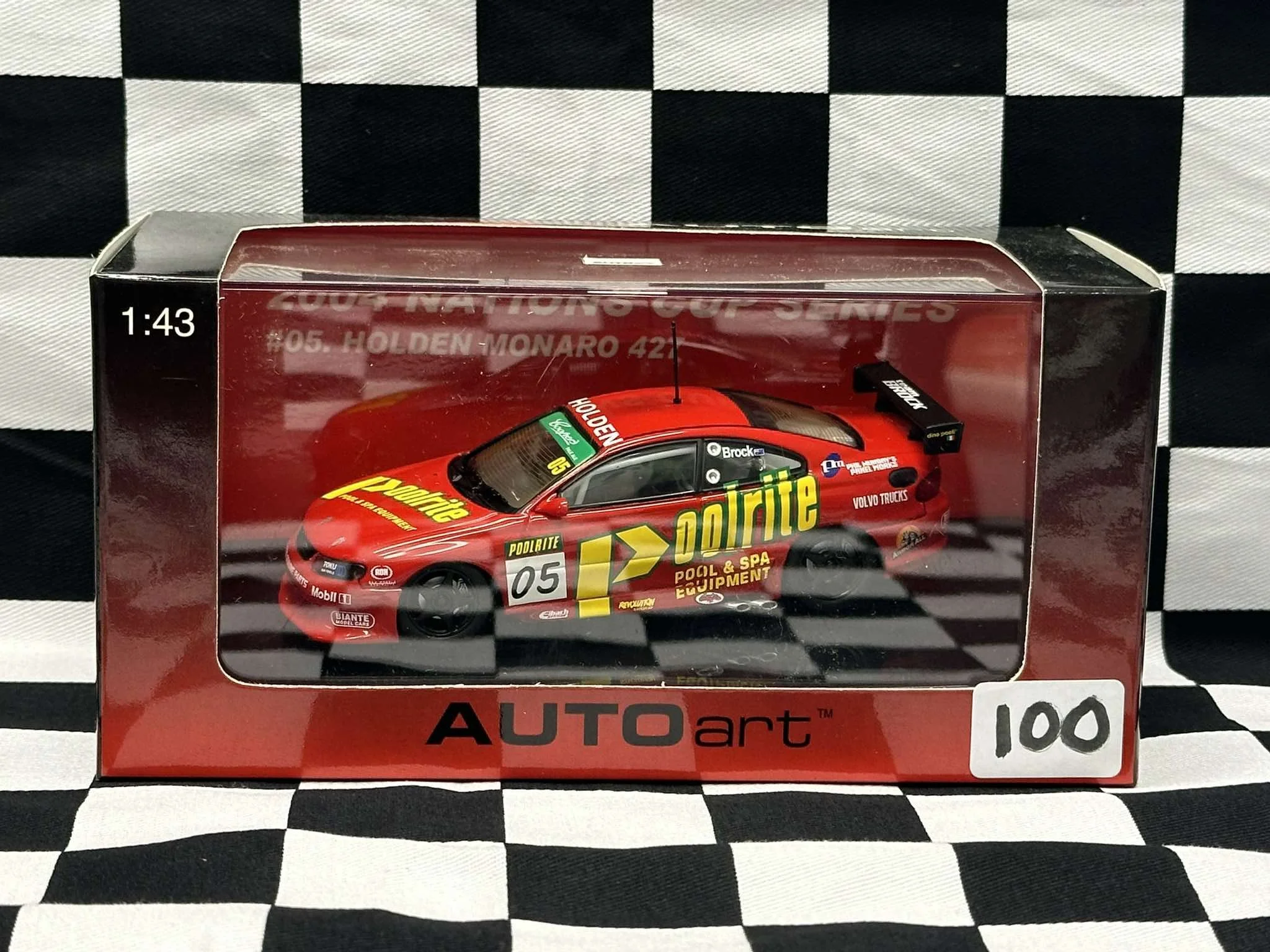 1:43 SCALE HOLDEN CV8 MONARO 427 2004 NATIONS CUP SERIES PETER BROCK