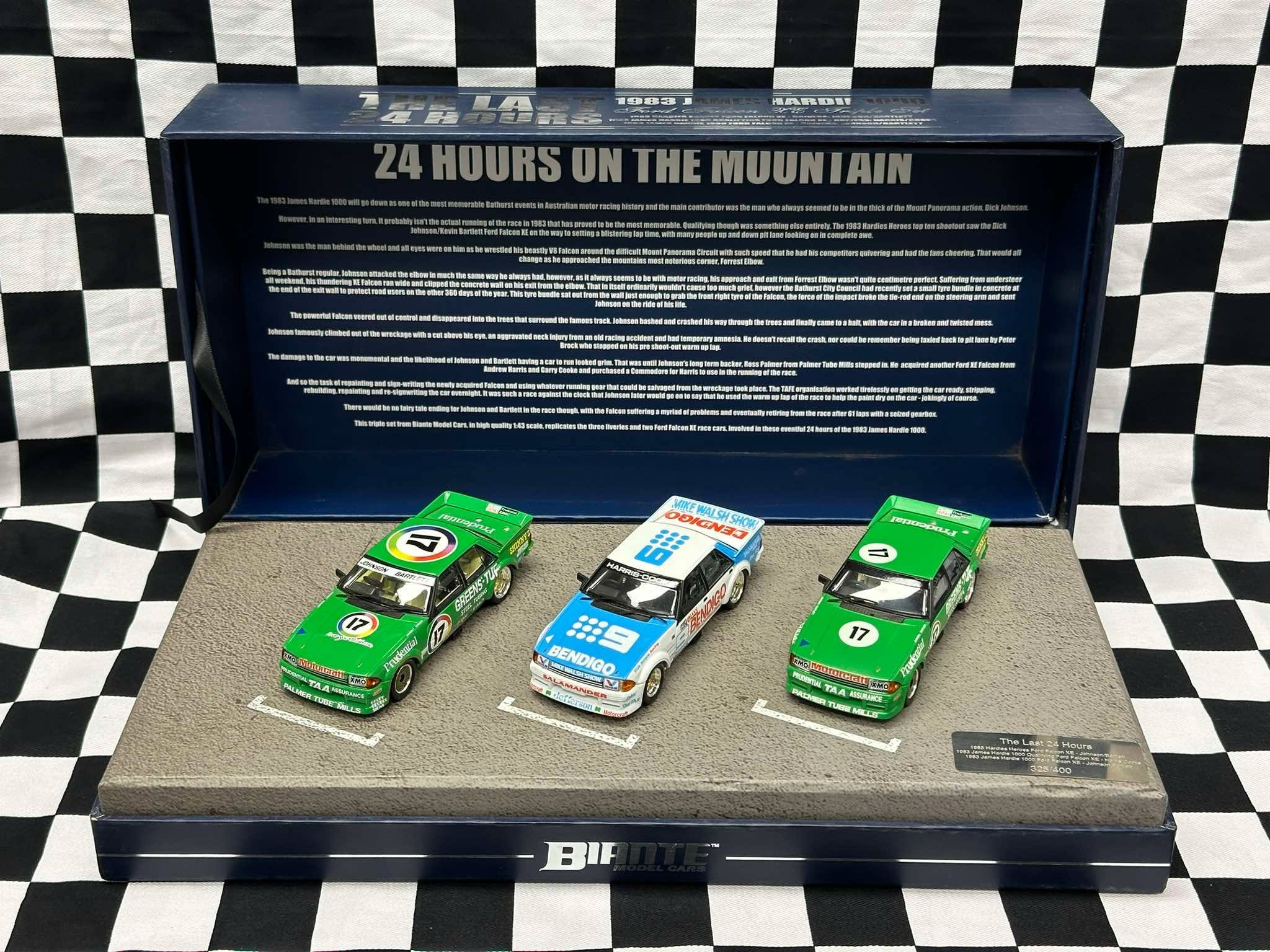 1:43 SCALE FORD XE FALCON TRIPLE SET 1983 BATHURST THE LAST 24 HOURS