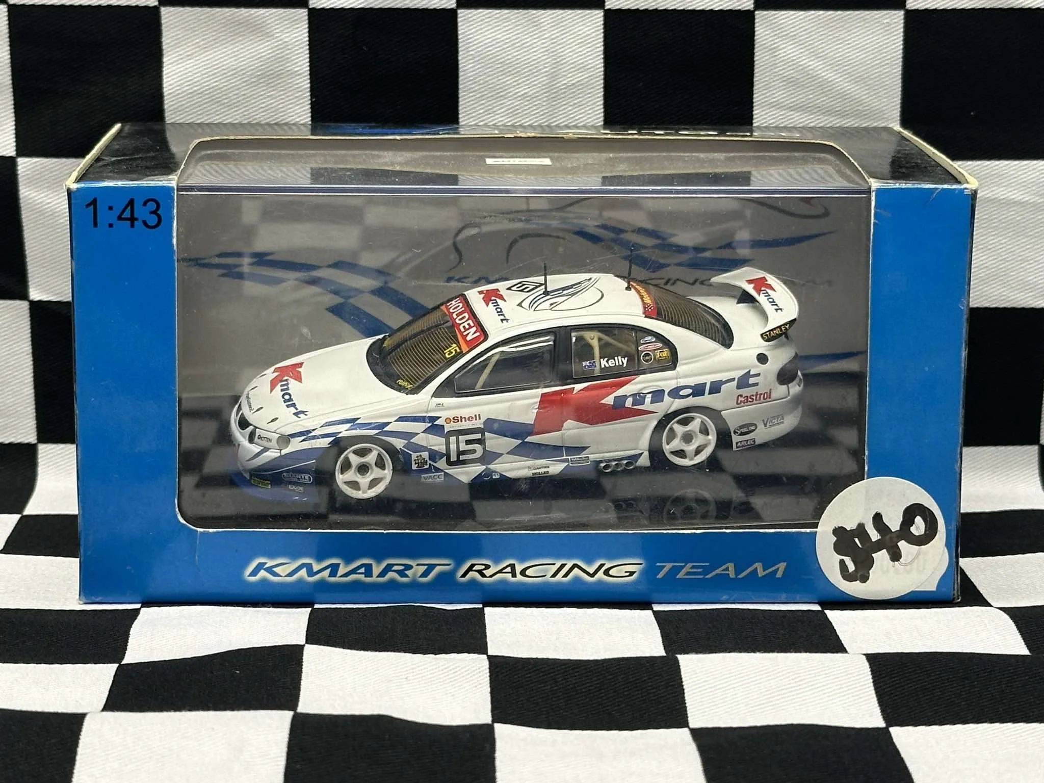 1:43 SCALE HOLDEN VX COMMODORE 2001 KMART RACING TODD KELLY