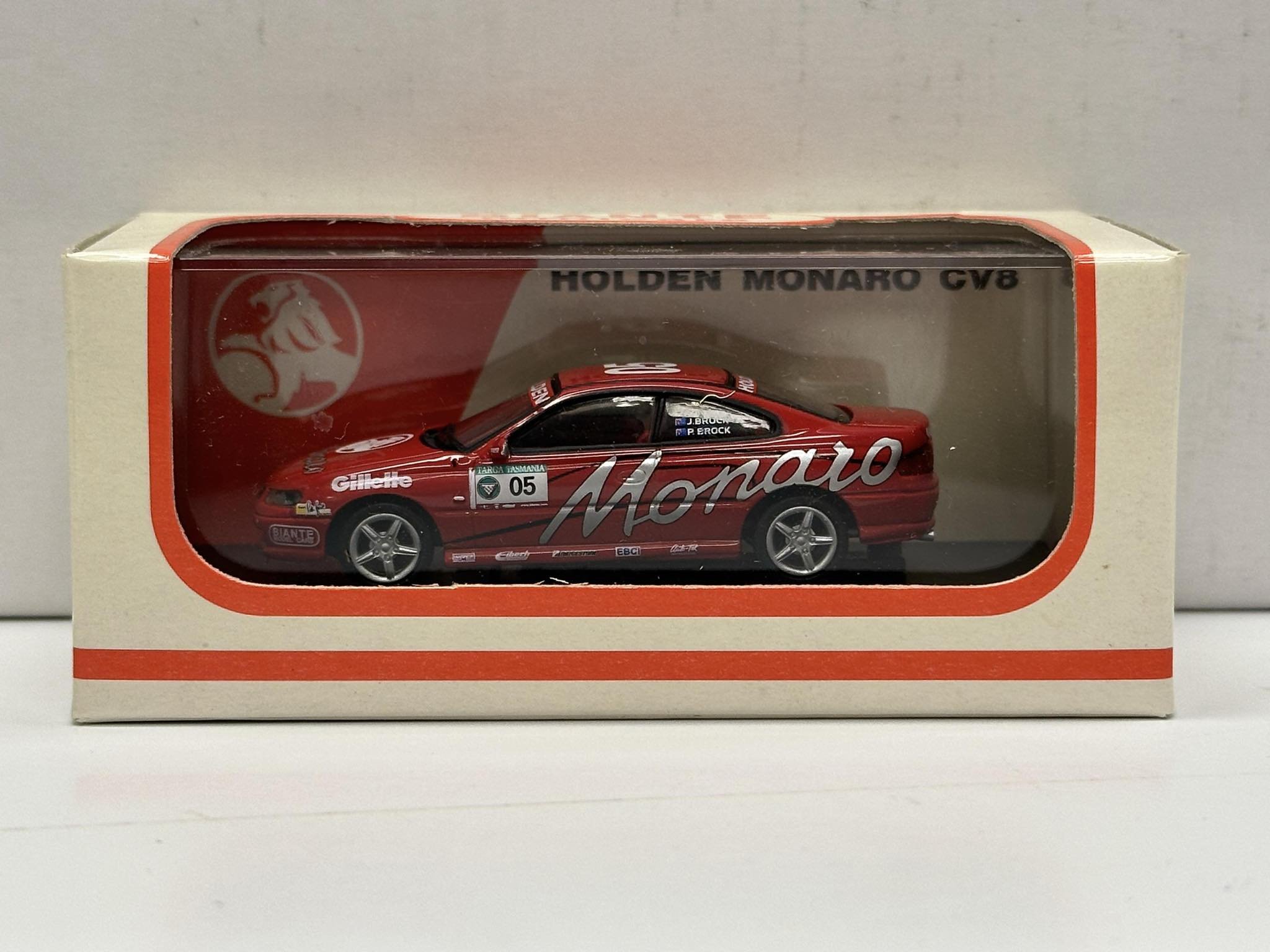 1:64 SCALE HOLDEN CV8 MONARO 2002 TARGA TASMANIA BROCK/BROCK