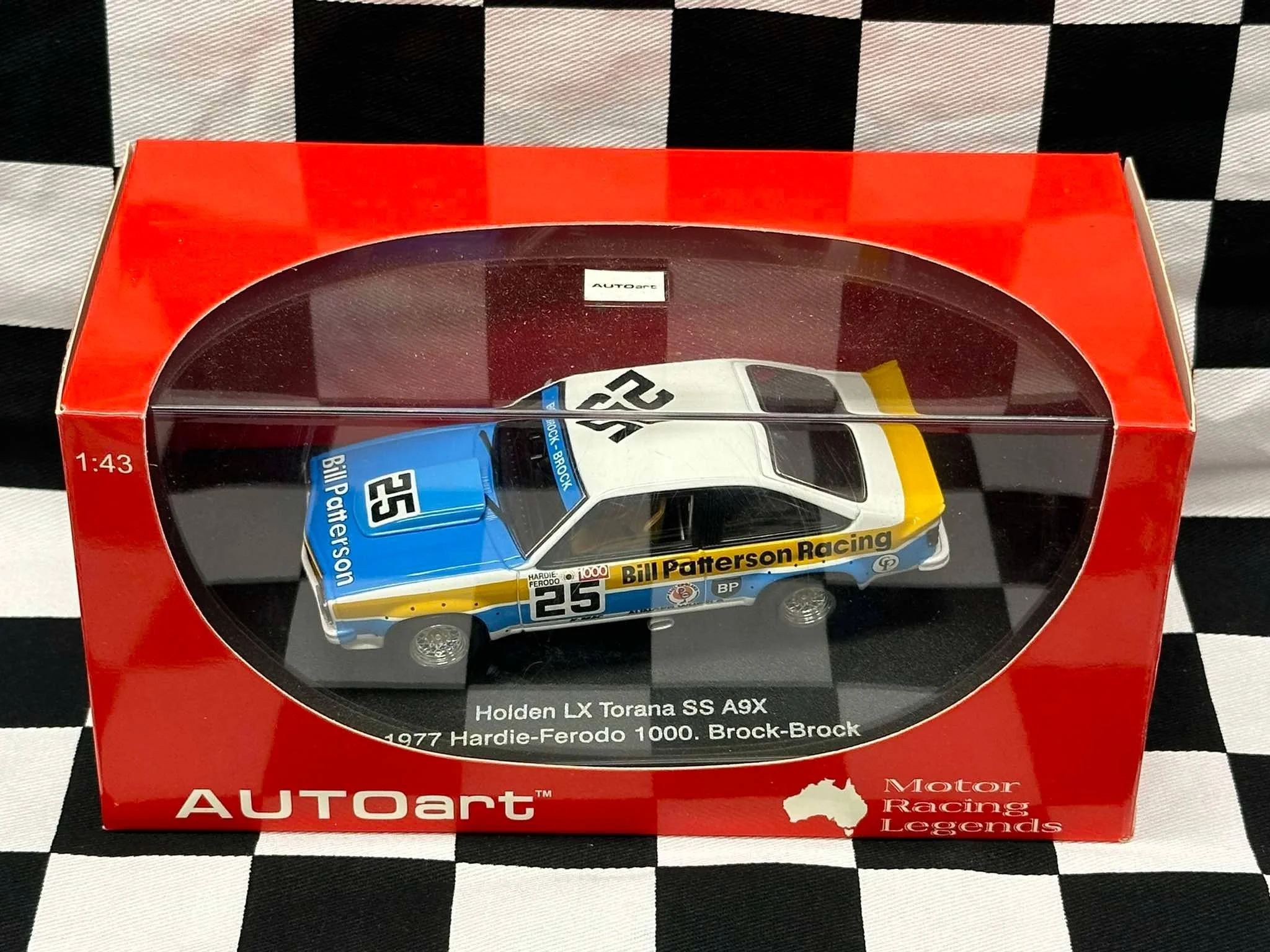1:43 SCALE HOLDEN LX TORANA SS A9X 1977 BATHURST BROCK/BROCK