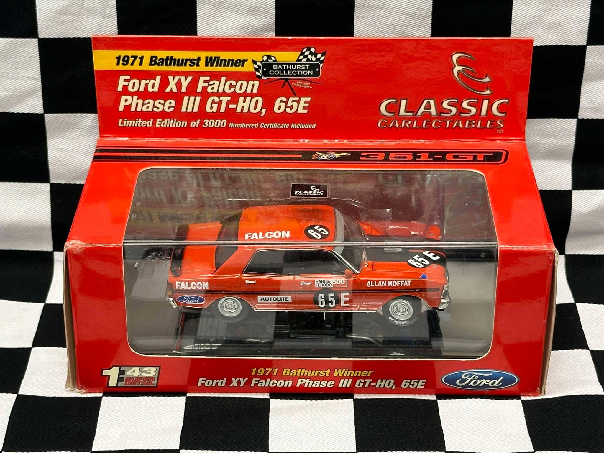 1:43 SCALE FORD XY FALCON GTHO PHASE III 1971 BATHURST WINNER ALLAN MOFFAT