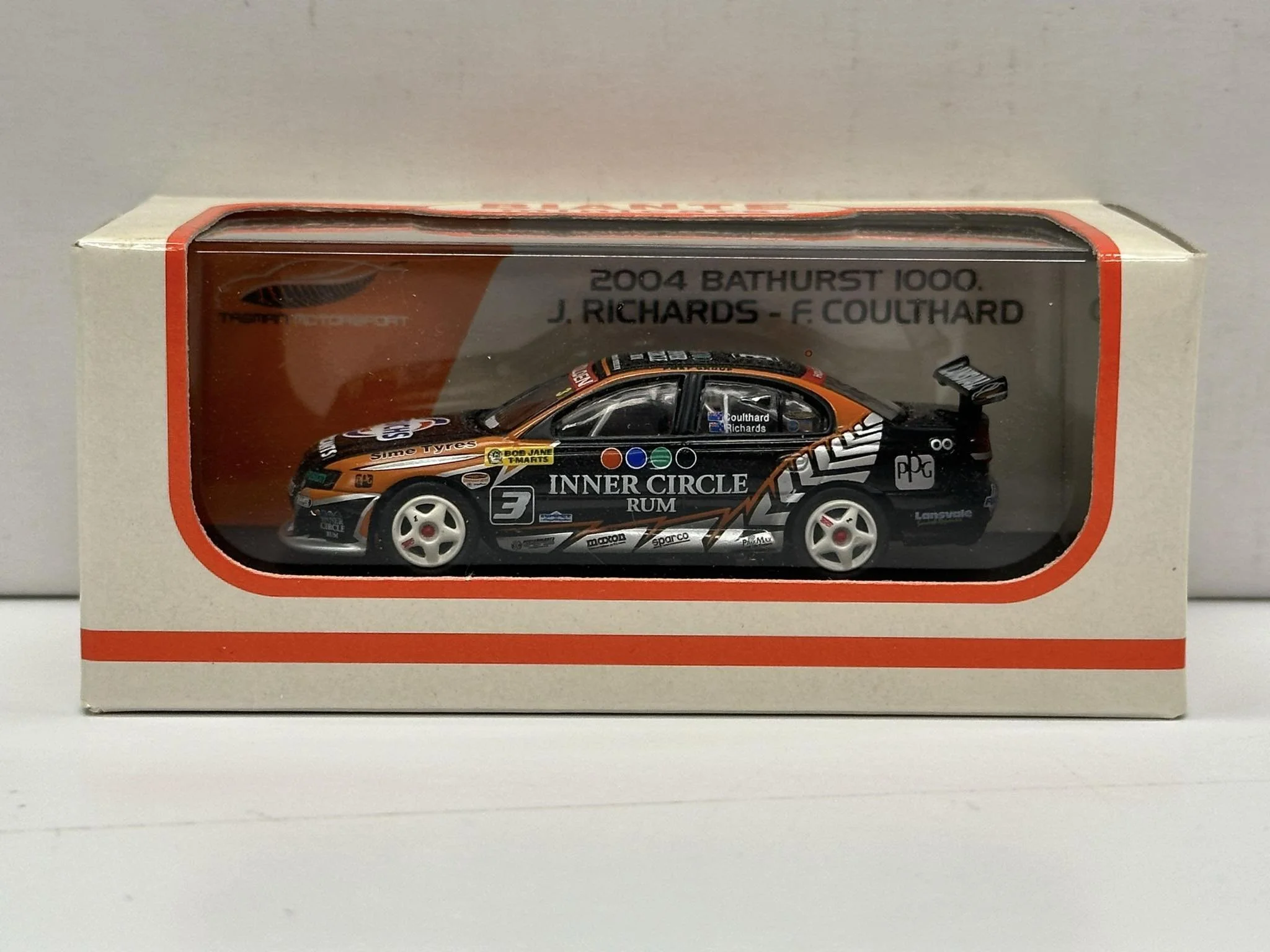 1:64 SCALE HOLDEN VY COMMODORE 2004 TASMAN MOTORSPORT BATHURST RICHARDS/COULTHARD