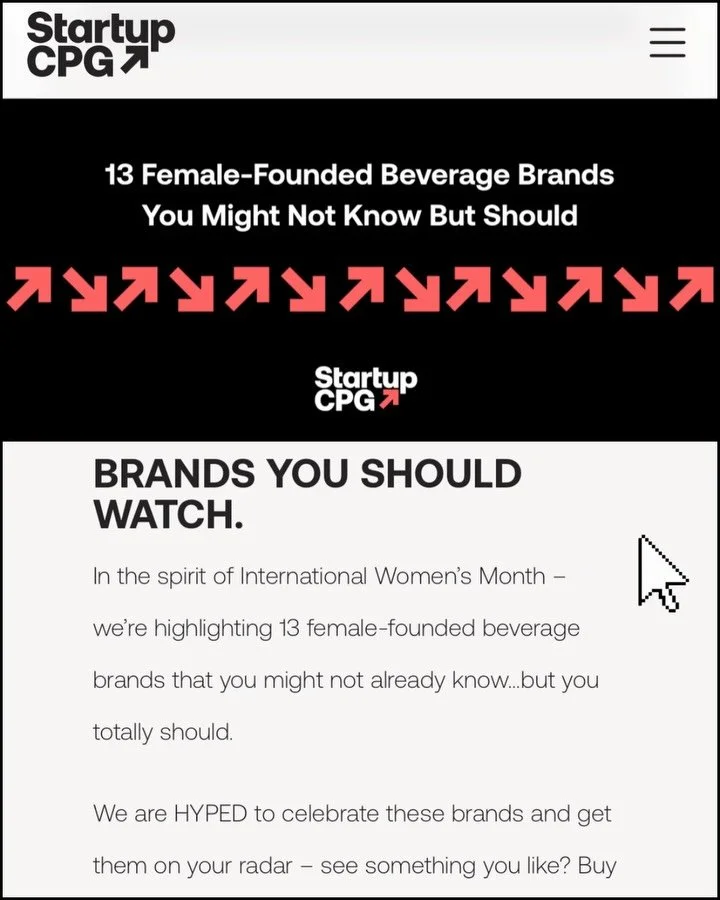 🫣 not us casually spotting @heypurpledrop and @drinkafternoontoast on @startupcpg as brands you should watch!!

branding, packaging, websites&hellip; building these worlds alongside these founders has been the joy of our team!