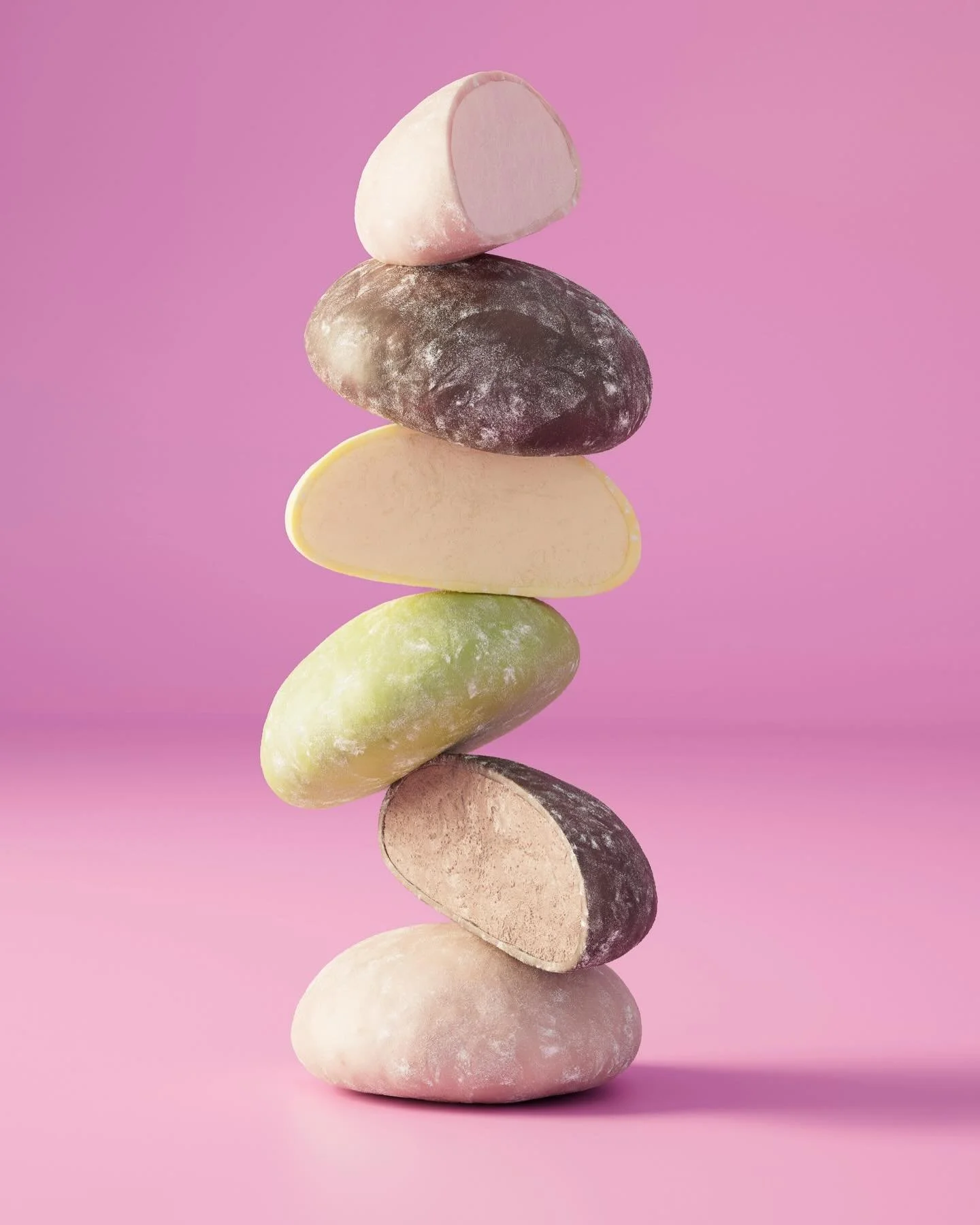 🤤mochi in #3d, made in #cinema4d, lit in #redshift, and suddenly i&rsquo;m hungry at my desk again.