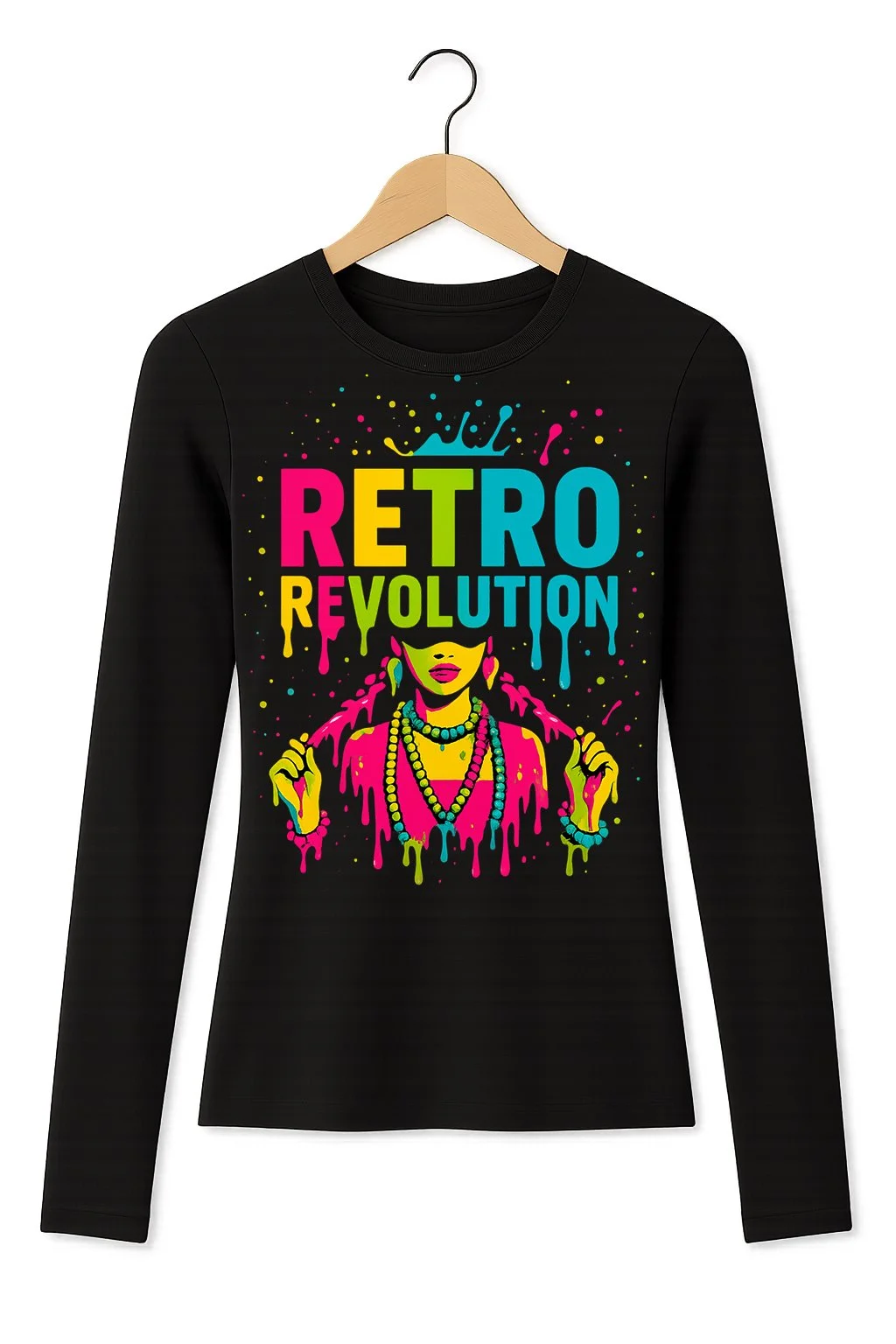 Glow Mode: Drip Queen Tee (Long Sleeve, Womens)