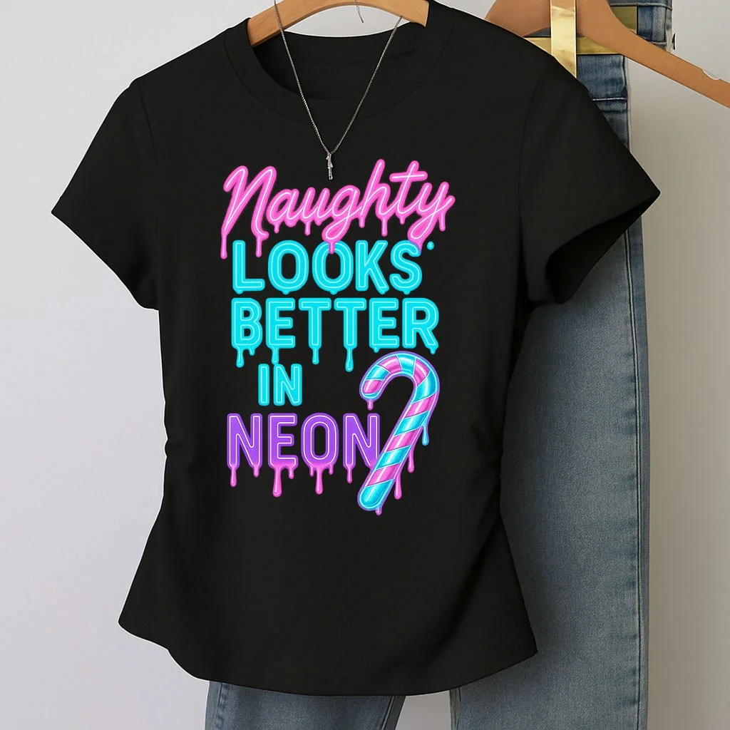 Naughty in Neon Tee