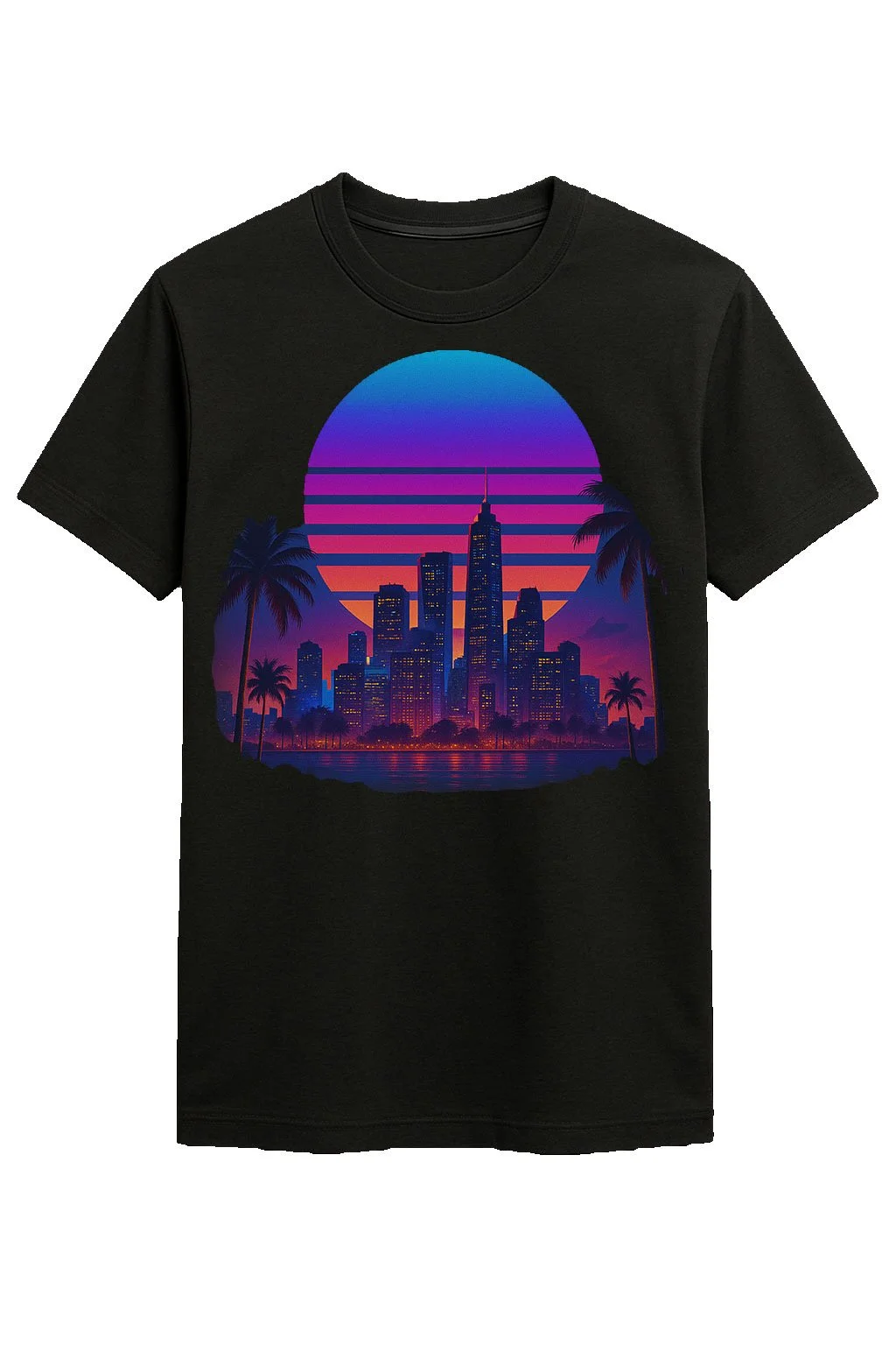 Neon City Skyline Tee