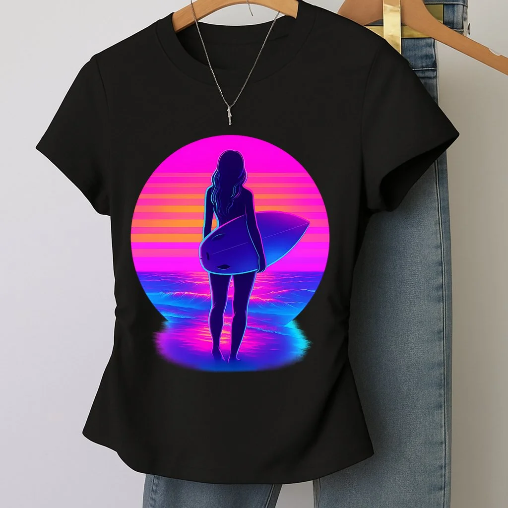 Neon Tide Muse Tee – Retro Revolution Edition