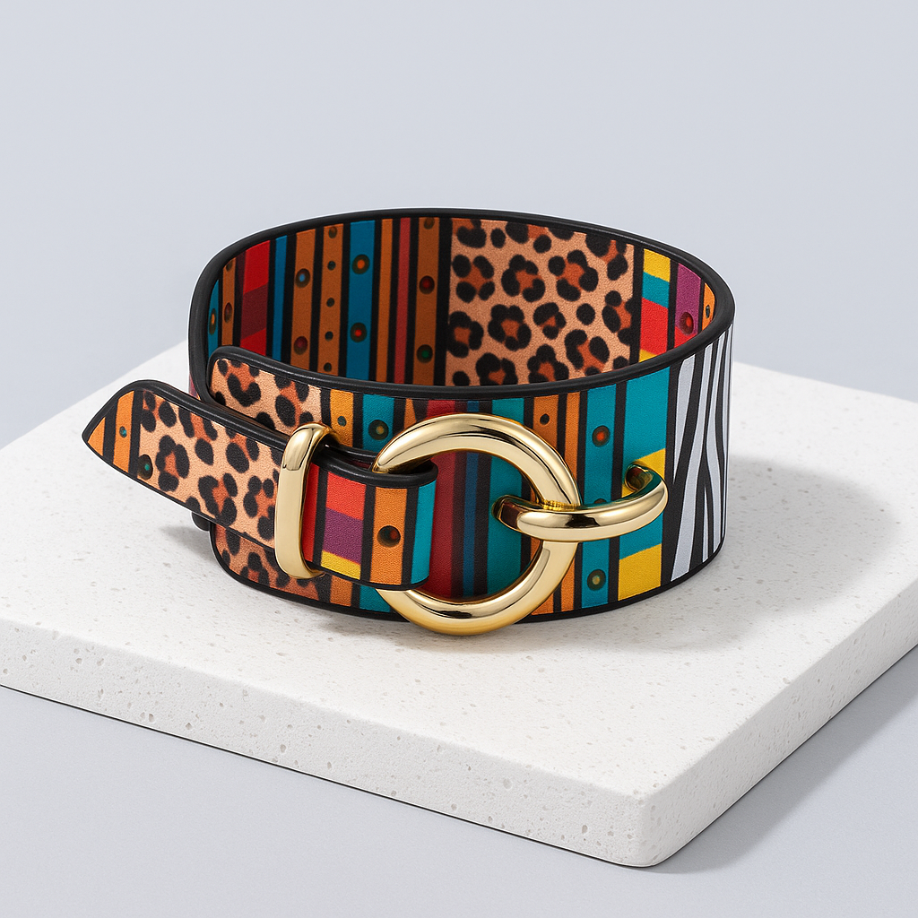 Retro Revolution Color Clash Cuff Bracelet