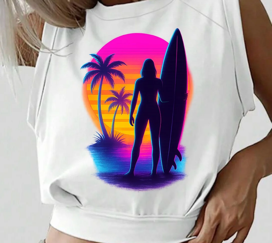 Neon Horizon Crop (Womens)