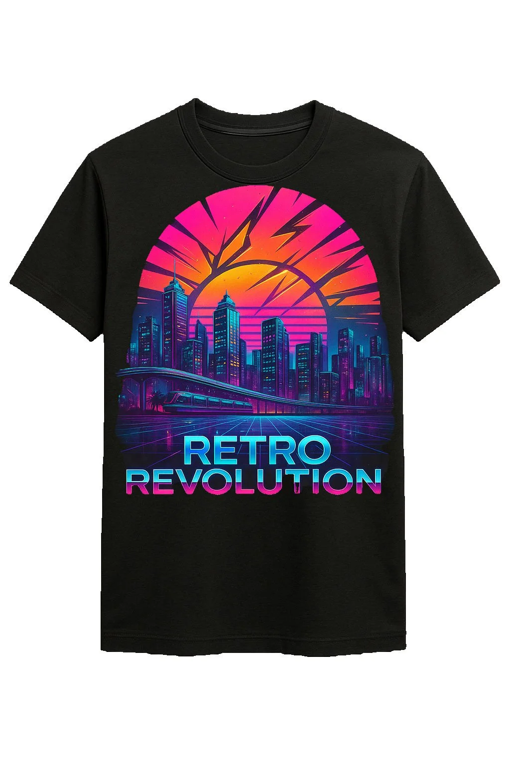 Neon Skyline Drive Tee