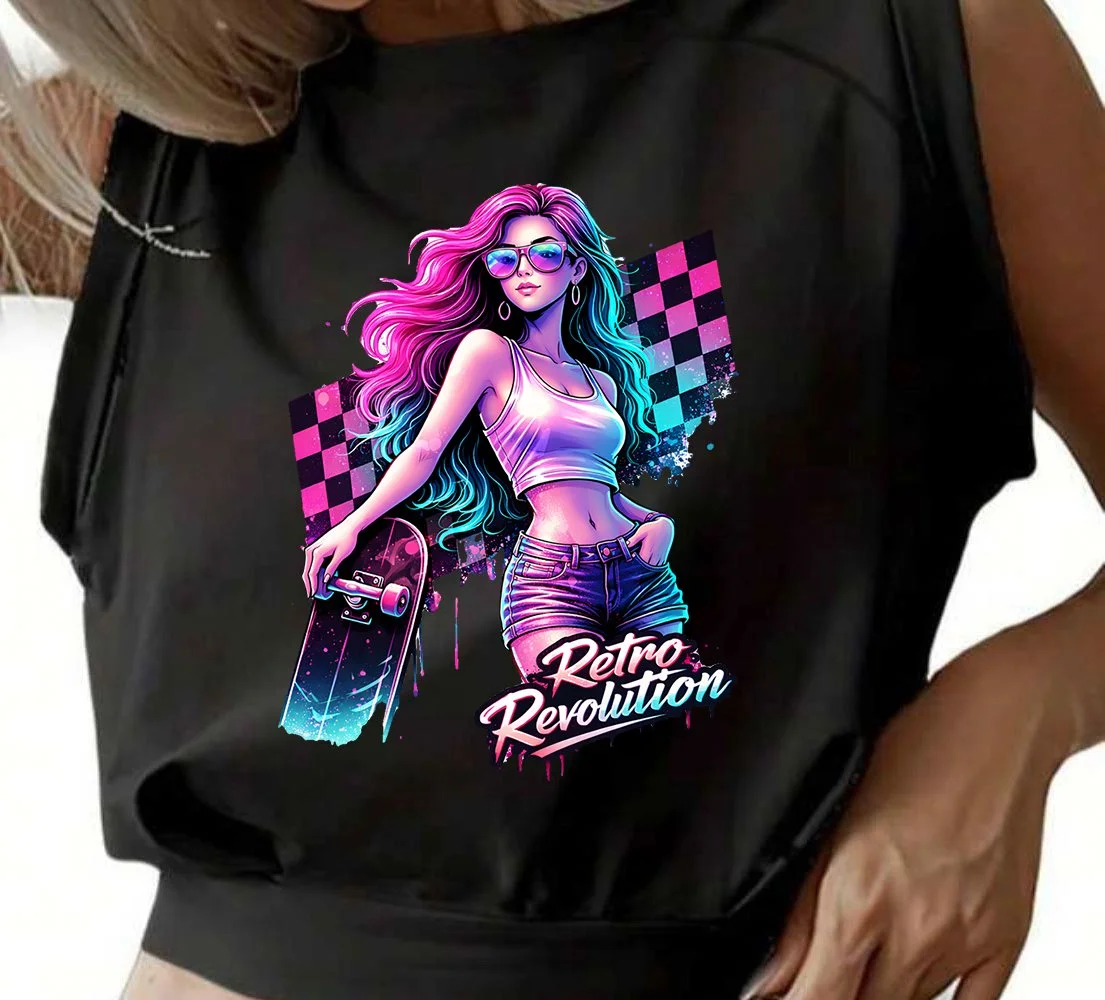 Skate Queen Riot Crop Tee