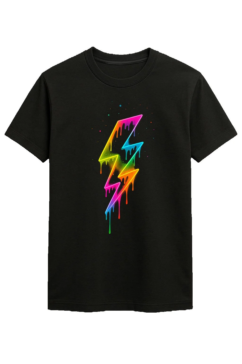 Neon Dripbolt Front + Back Tee